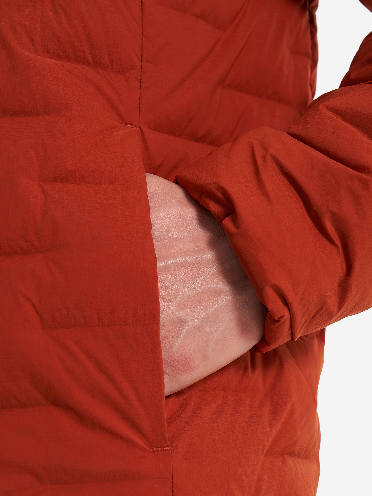 фото Пуховик мужской mountain hardwear stretchdown, оранжевый