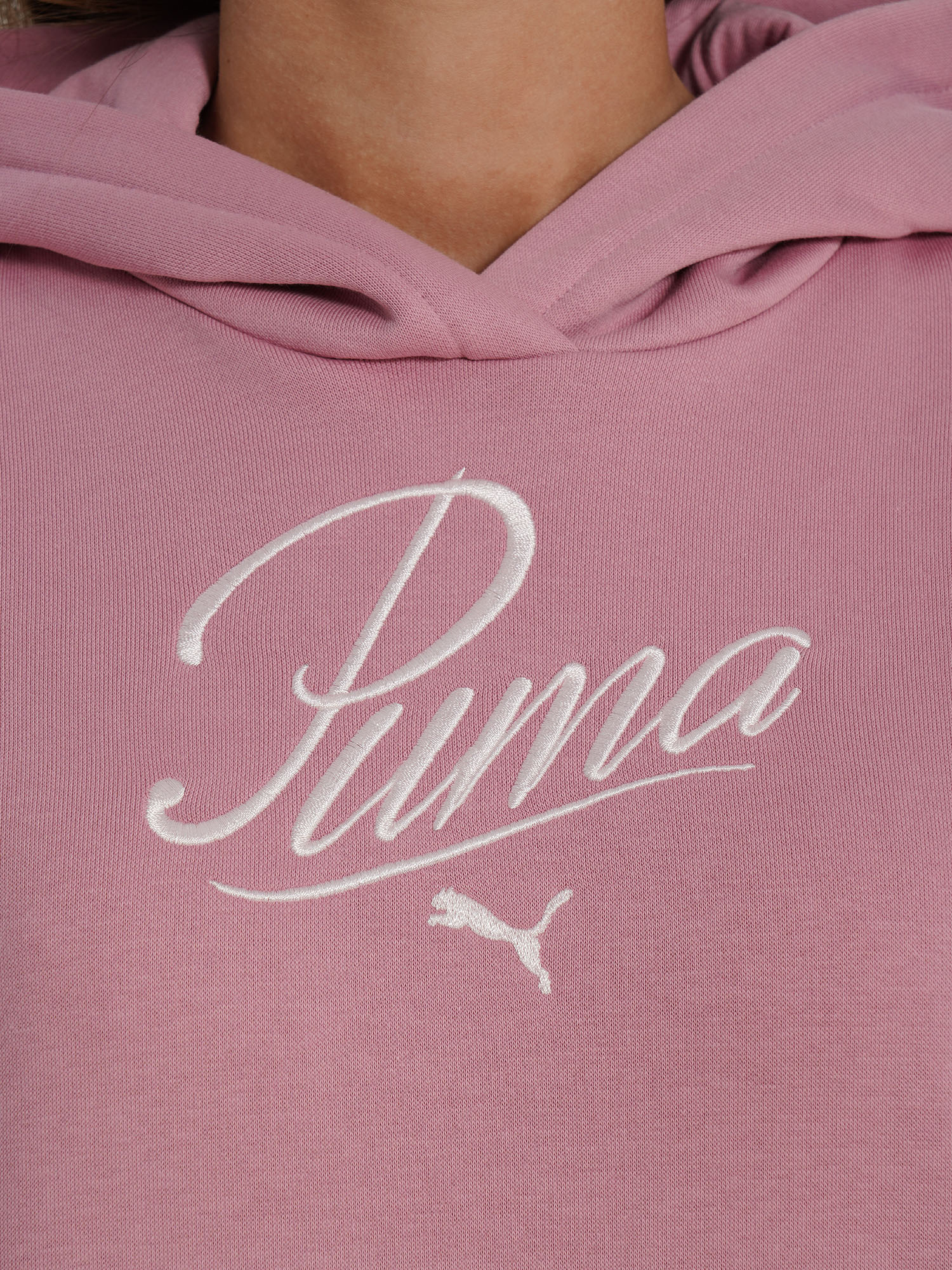 фото Худи для девочек puma script, розовый