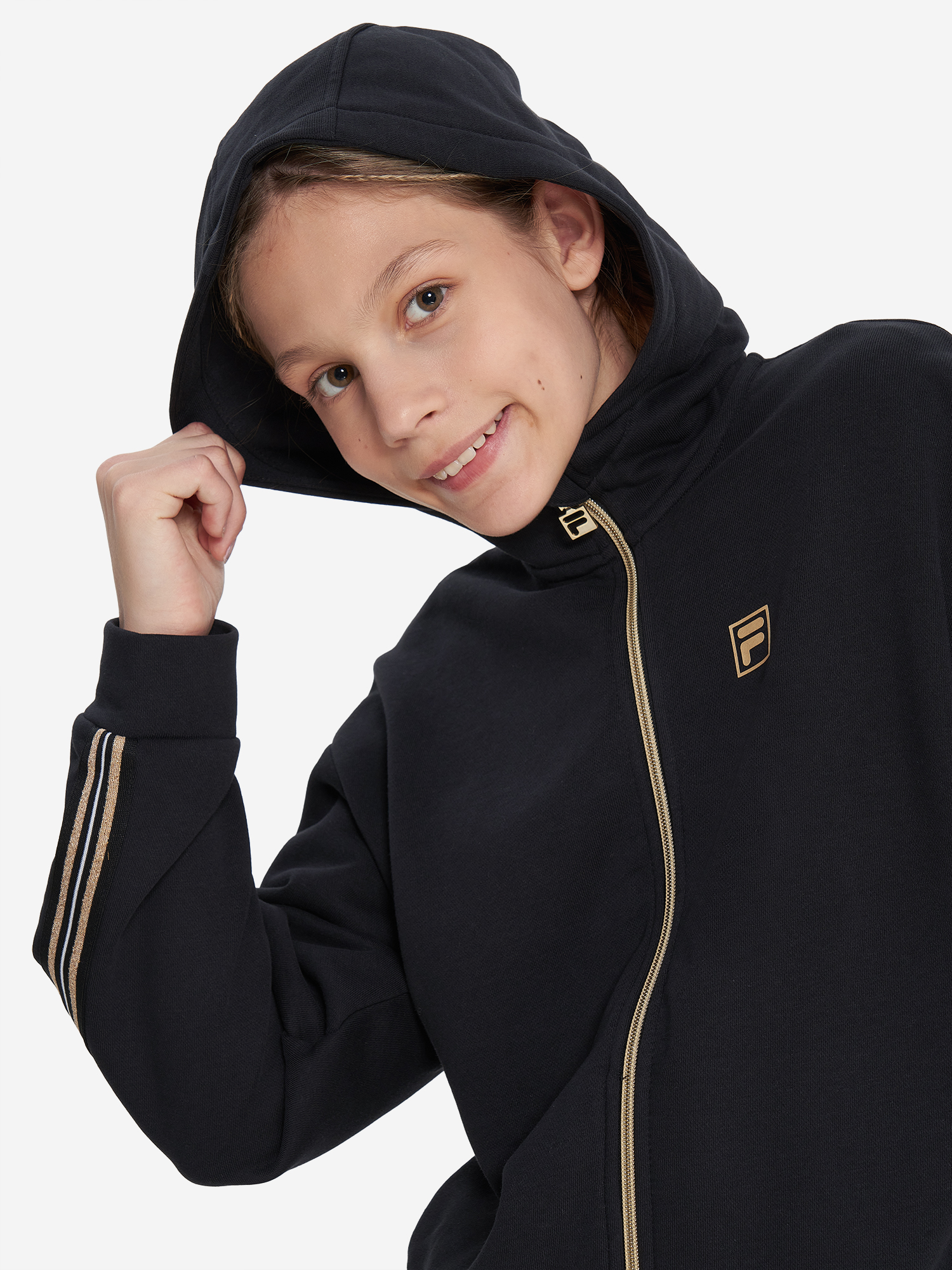фото Толстовка для девочек fila, черный
