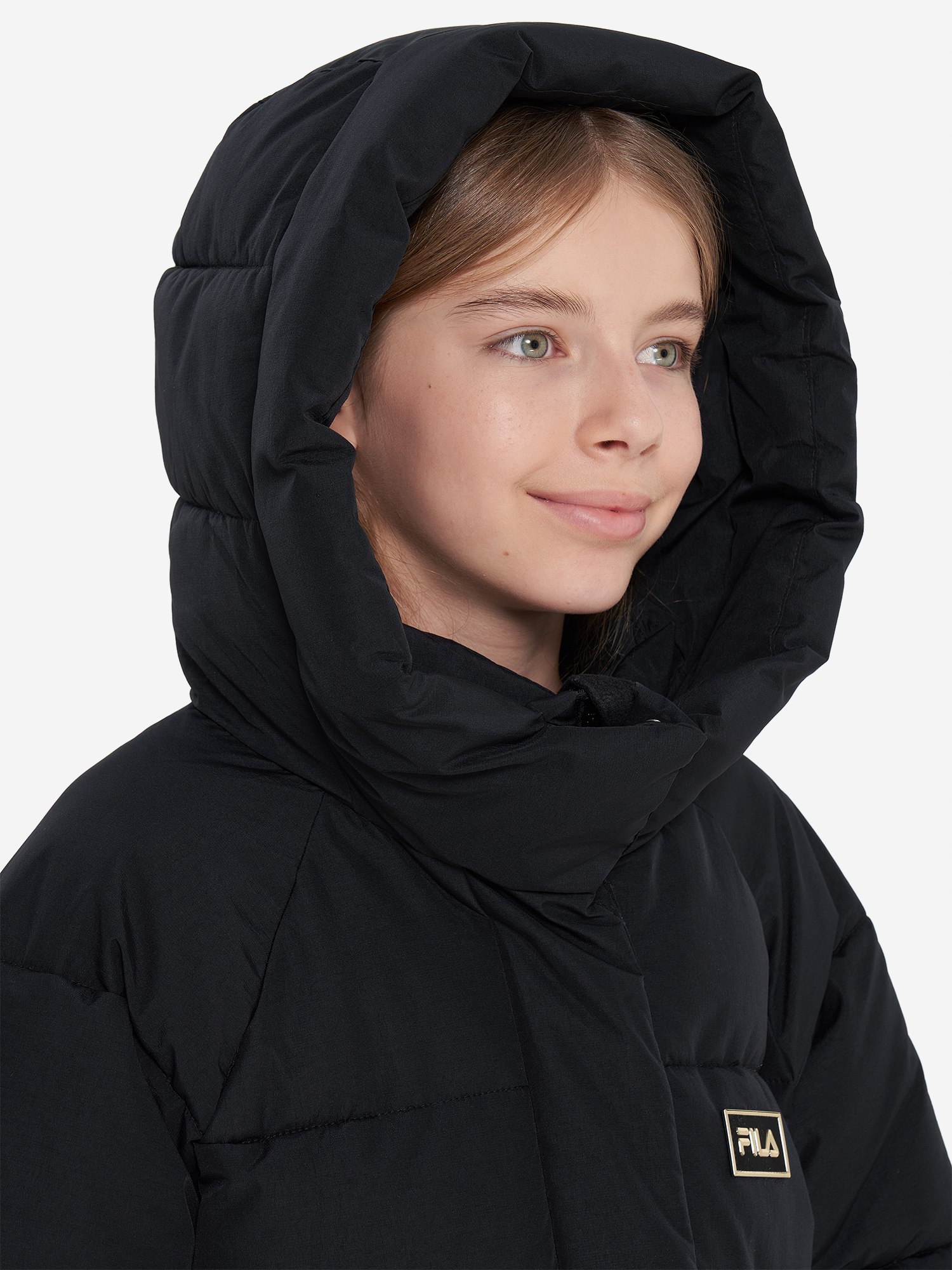 фото Пальто утепленное для девочек fila, черный