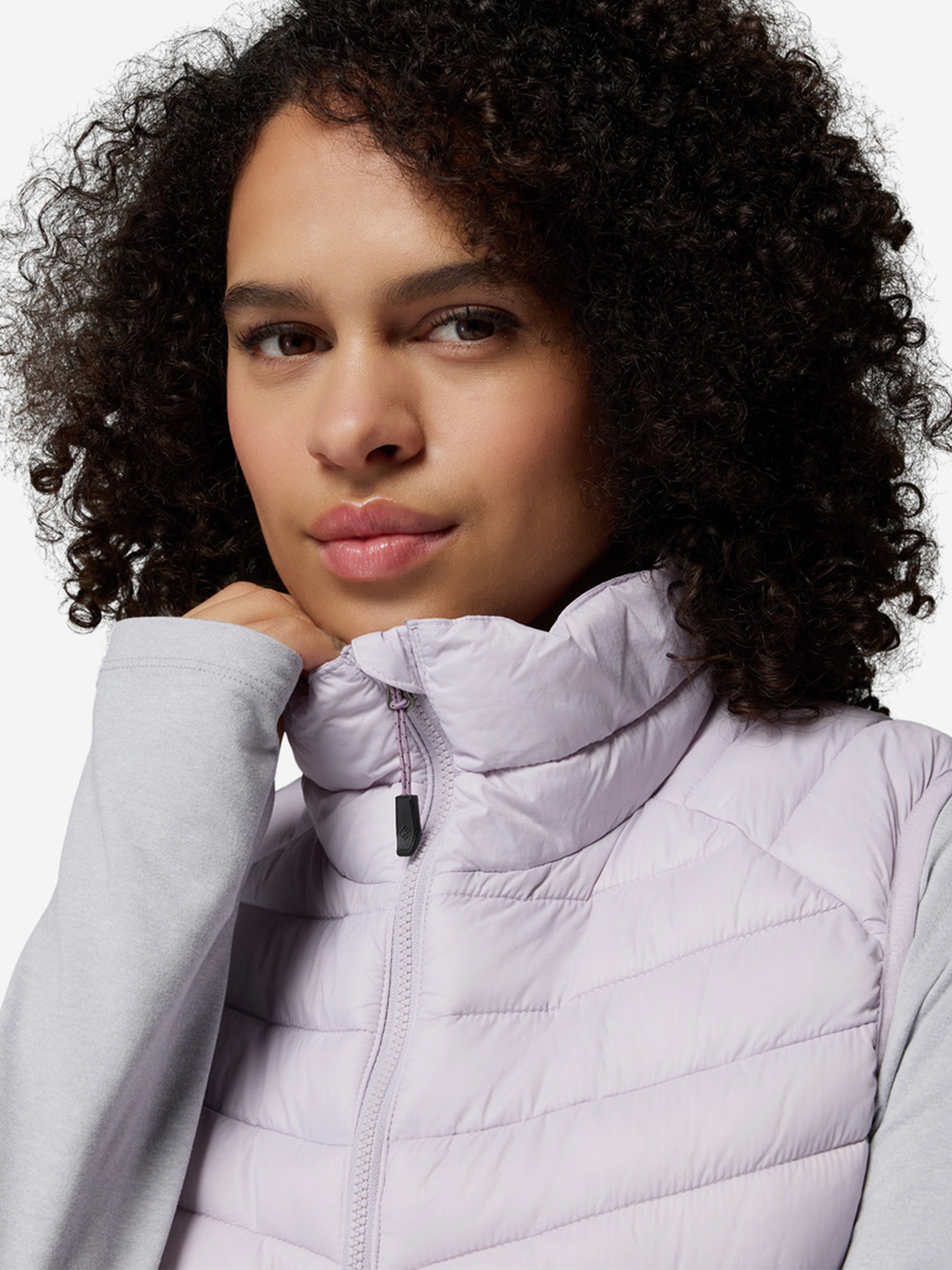 фото Жилет утепленный женский columbia powder pass iii hybrid vest, розовый