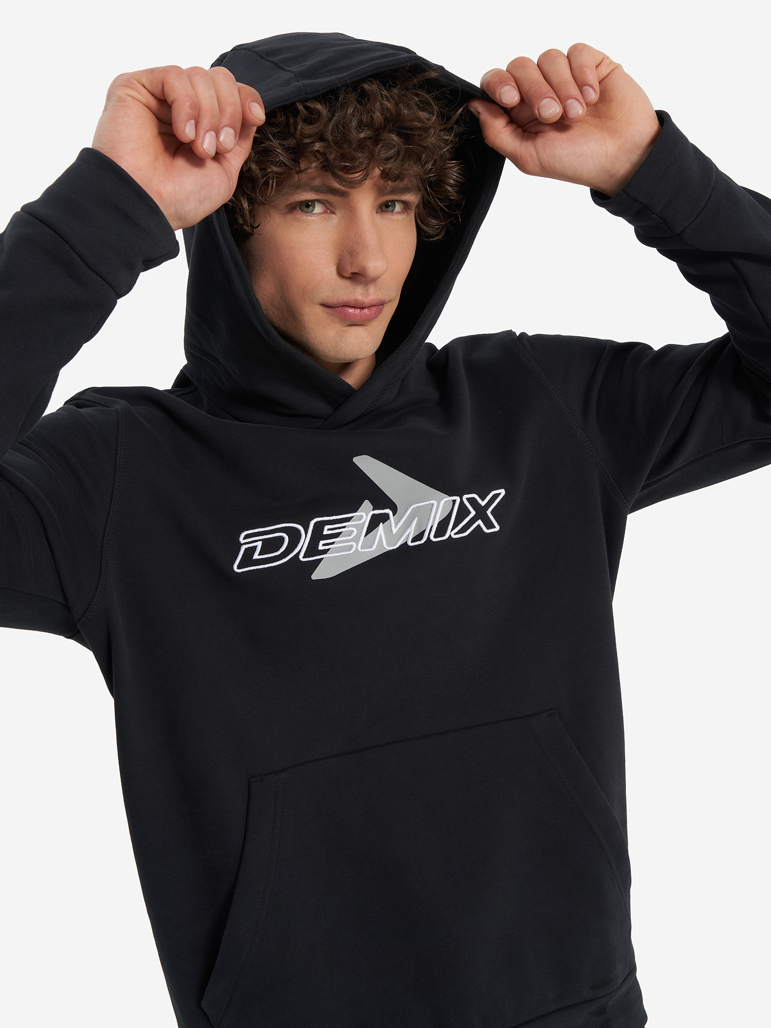 фото Худи мужское demix brand love pack, черный