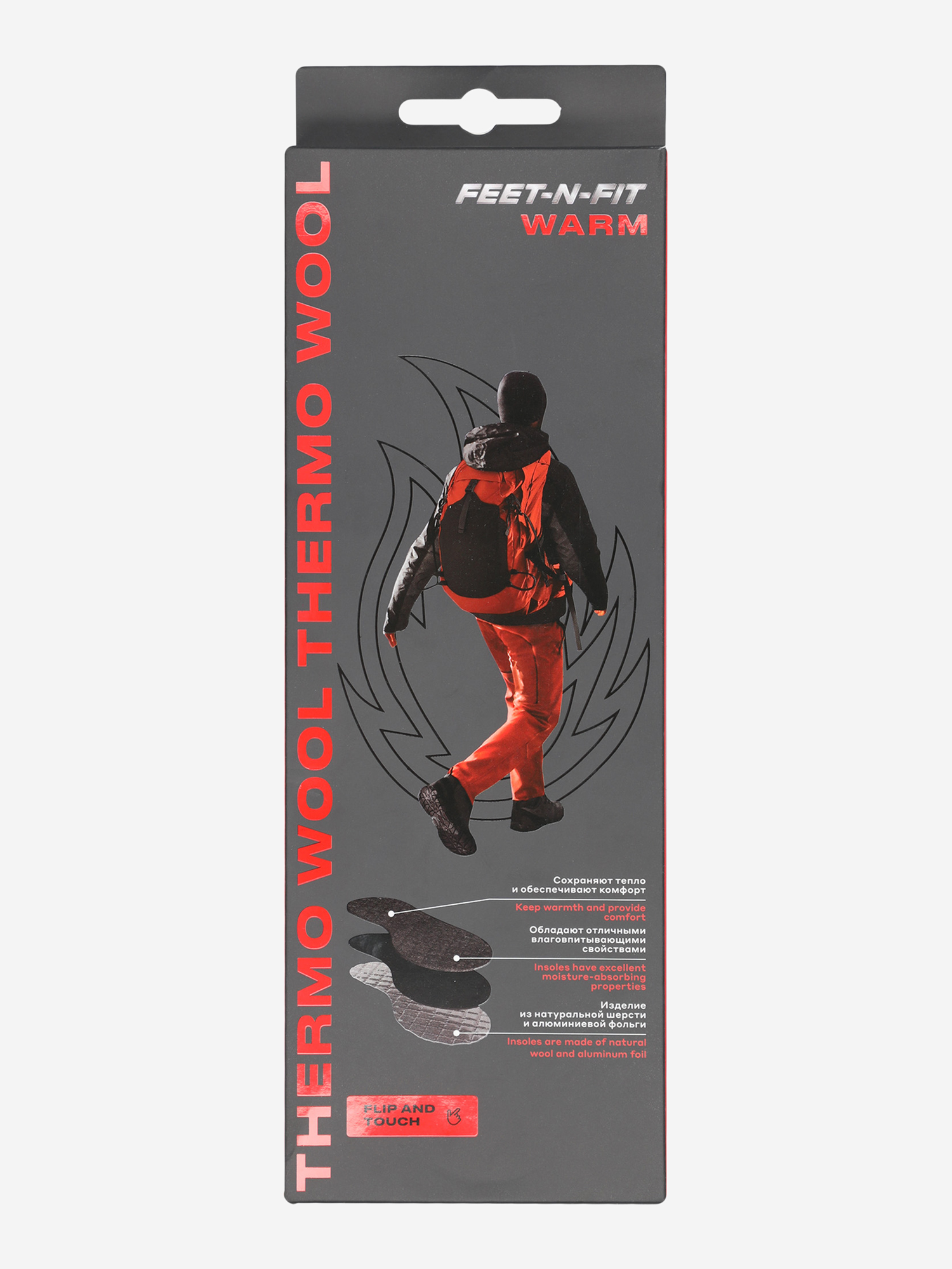 фото Стельки feet-n-fit thermo wool, черный