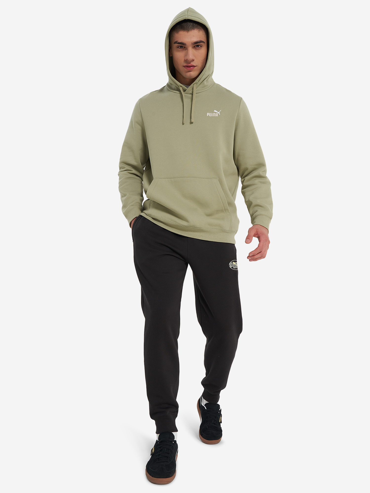 фото Брюки мужские puma ess logo lab execution, черный
