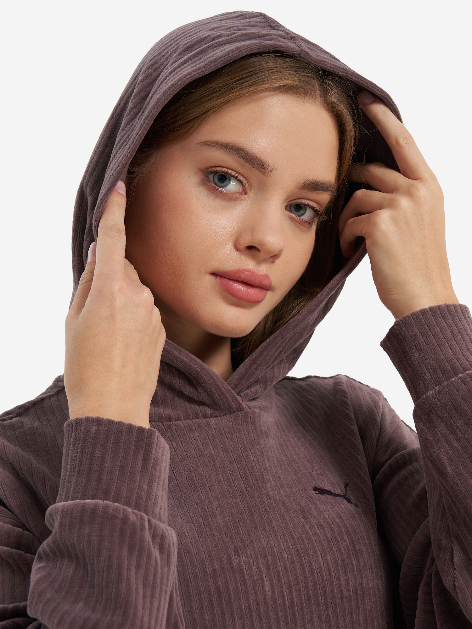 фото Худи женское puma, фиолетовый