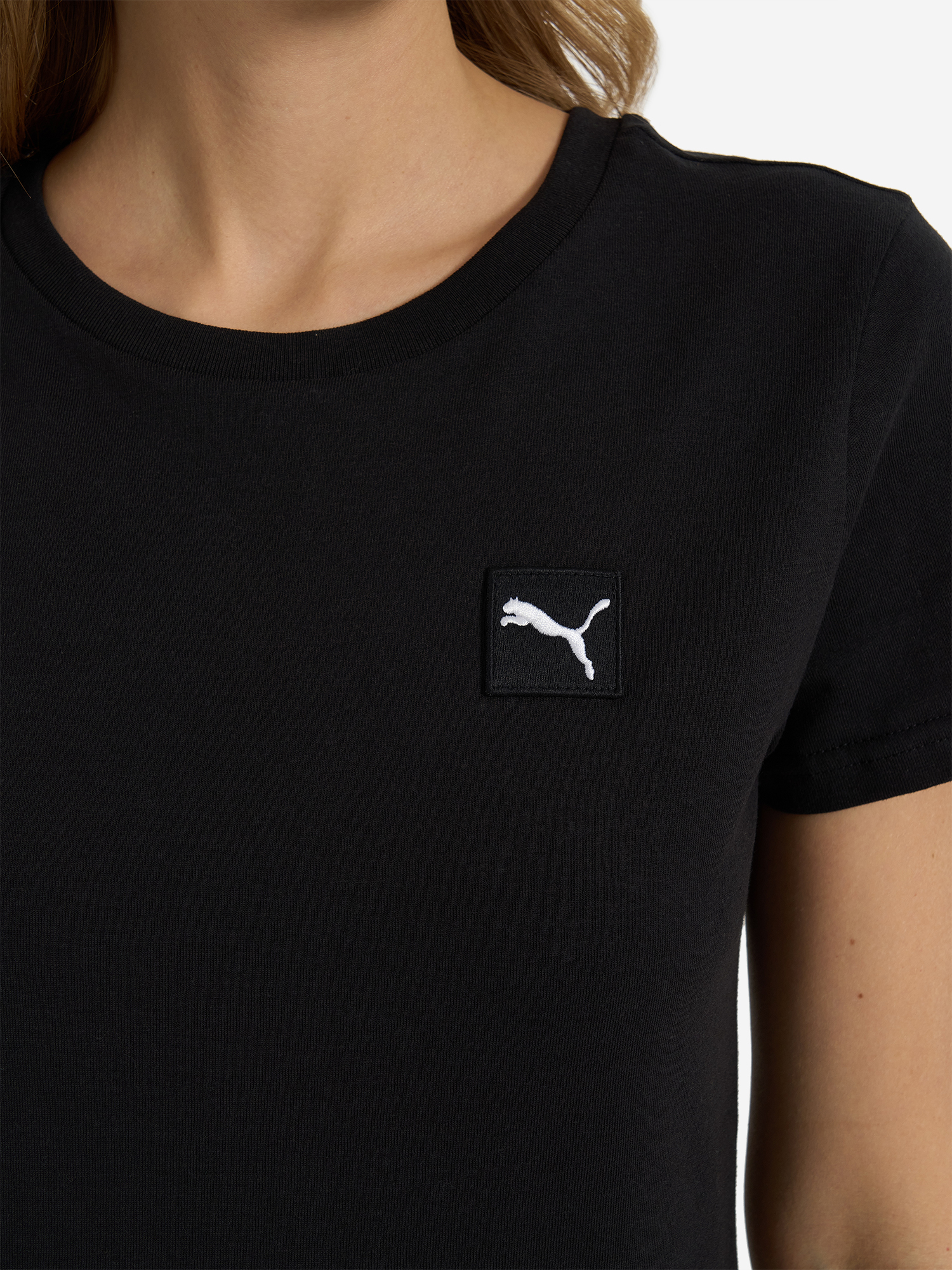 фото Футболка женская puma ess elevated, черный