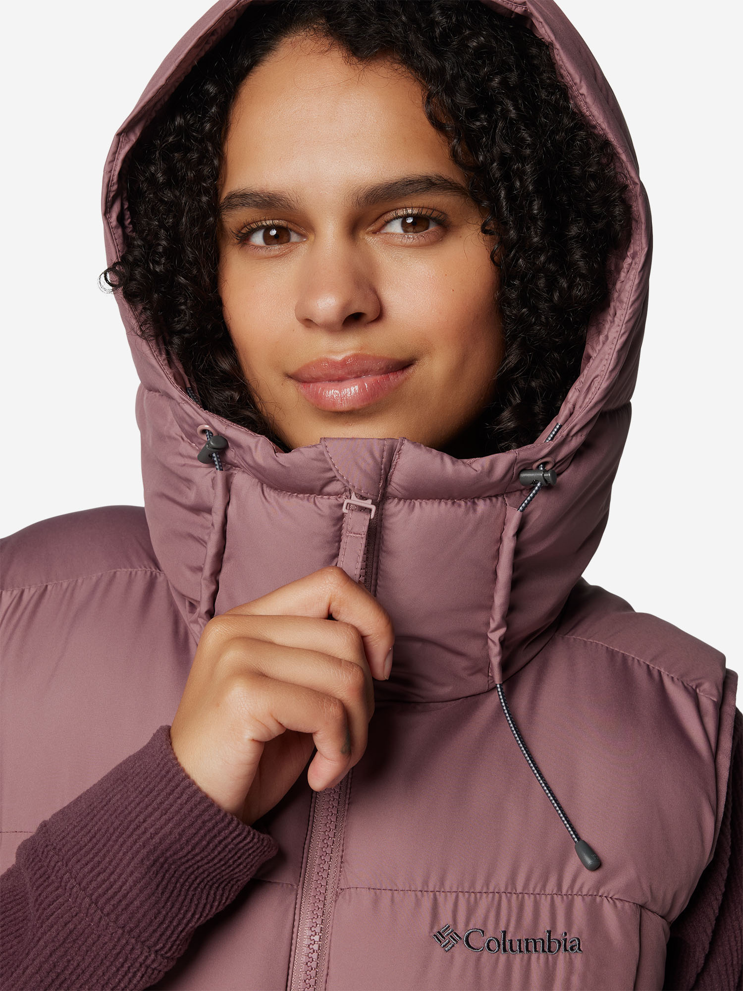 фото Жилет утепленный женский columbia pike lake long vest, розовый