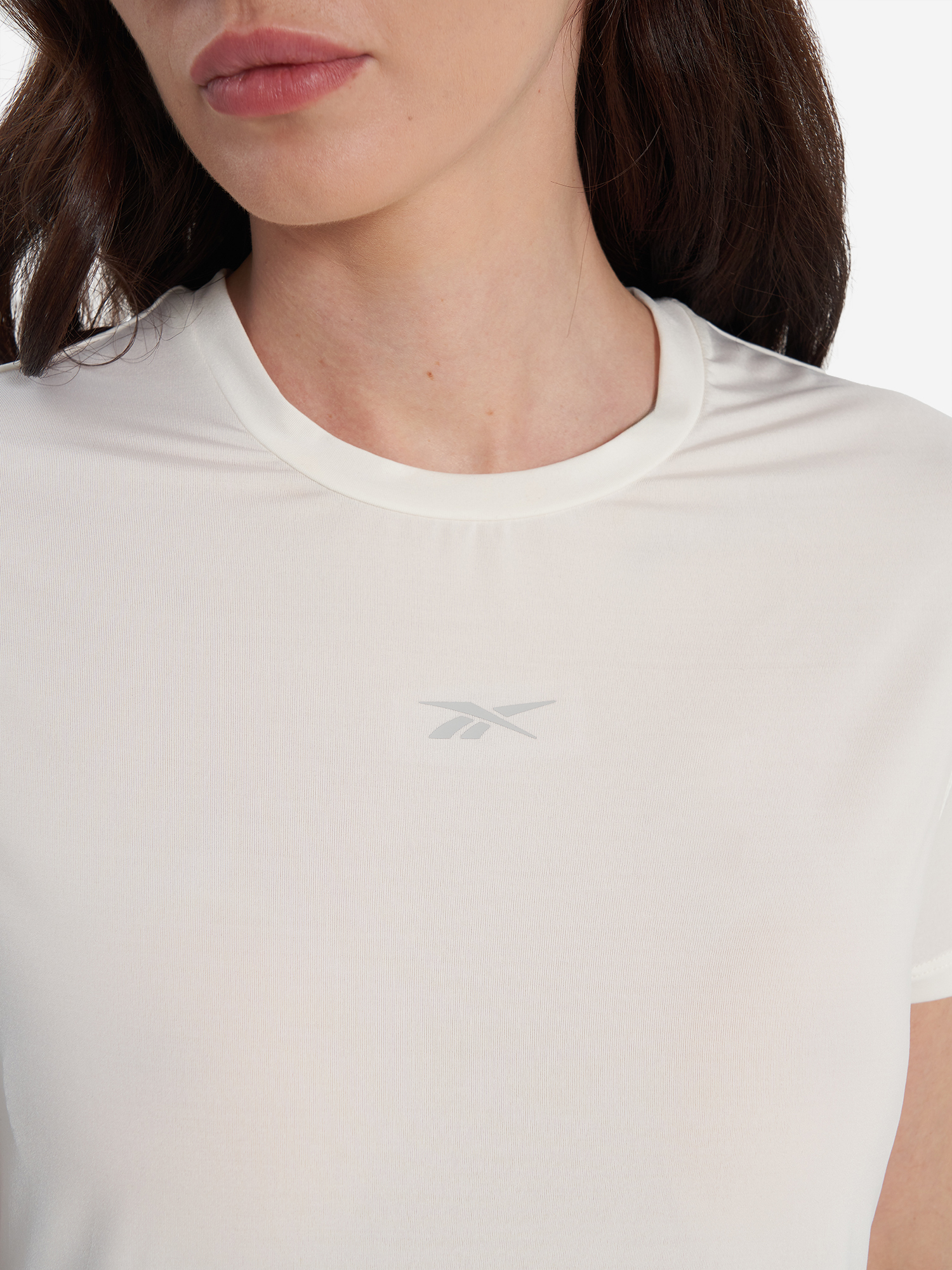 фото Футболка женская reebok rbk chill athletic, бежевый