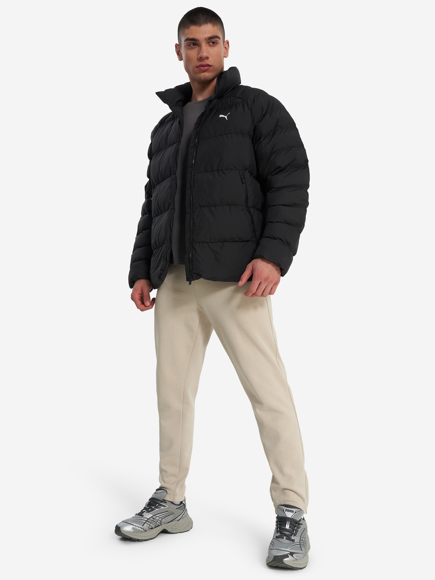 фото Пуховик мужской puma mono, черный