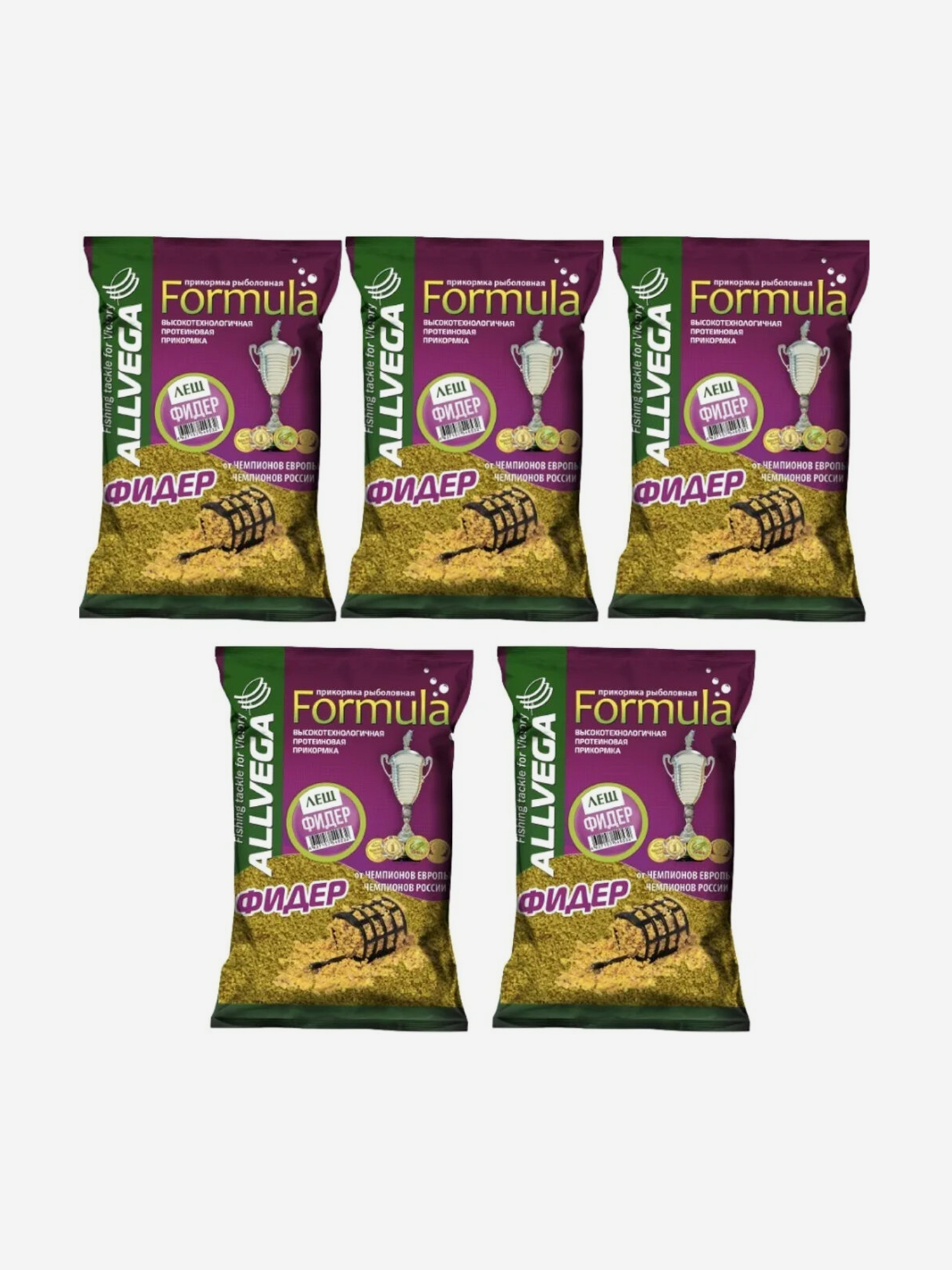 Прикормка ALLVEGA "Formula Feeder Bream" 0,9кг (ФИДЕР ЛЕЩ) 5 пакетов по 0,9 кг, Желтый
Прикормка ALLVEGA "Formula Feeder Bream" 0,9кг (ФИДЕР ЛЕЩ) 5 пакетов по 0,9 кг, Желтый