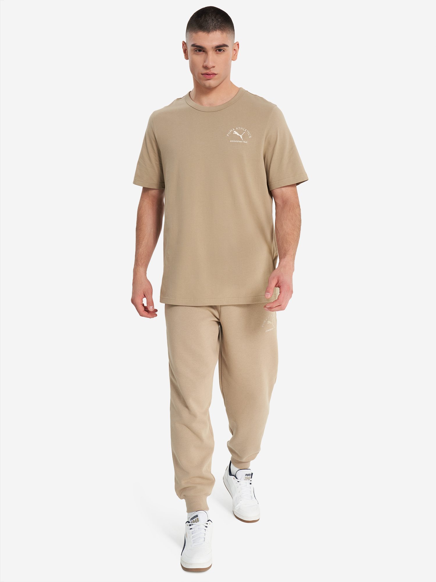 фото Брюки мужские puma class, коричневый