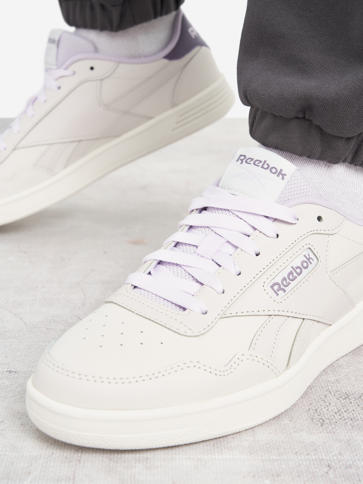 фото Кеды женские reebok court advance, бежевый