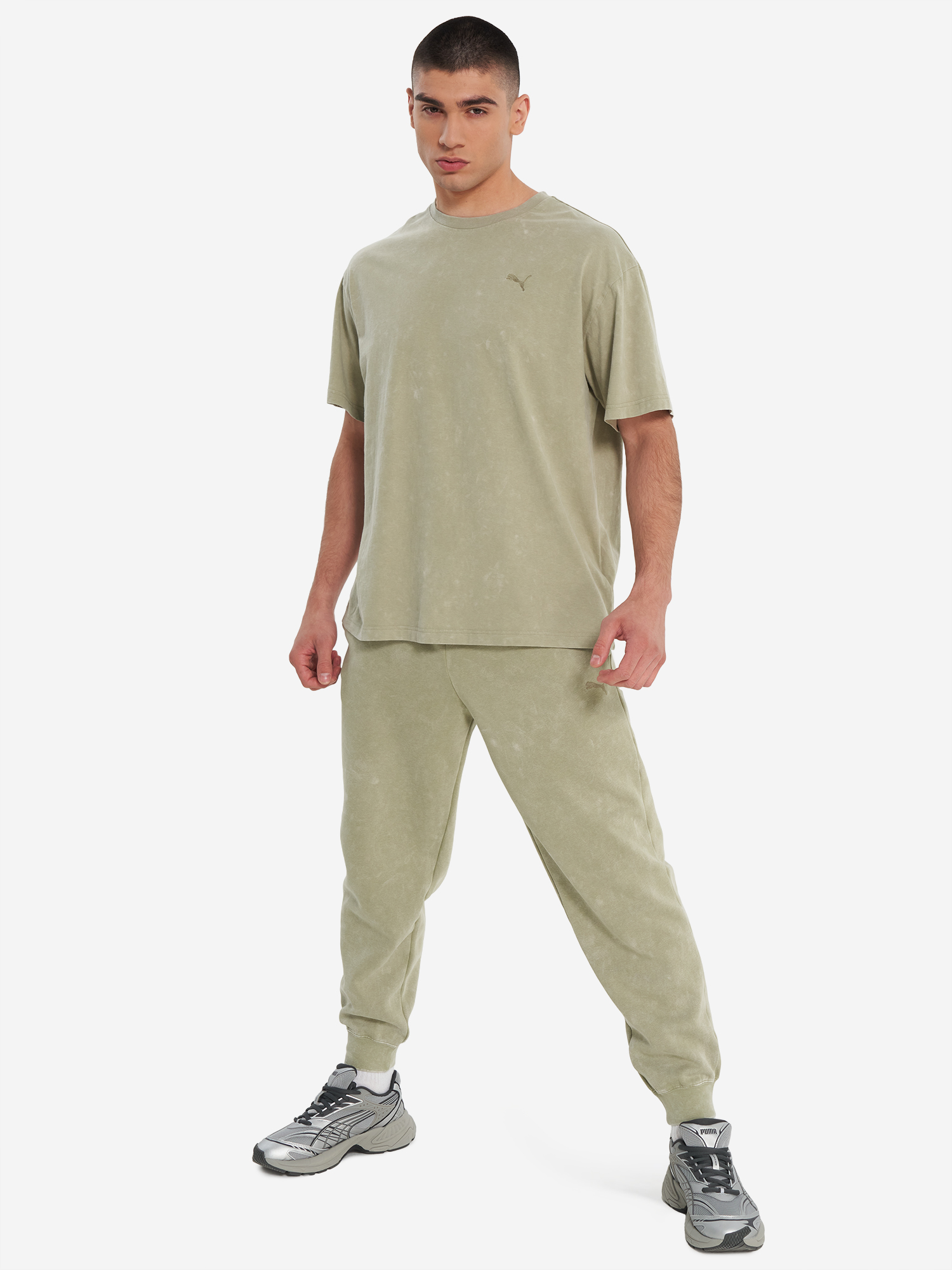 фото Футболка мужская puma ess elevated, зеленый