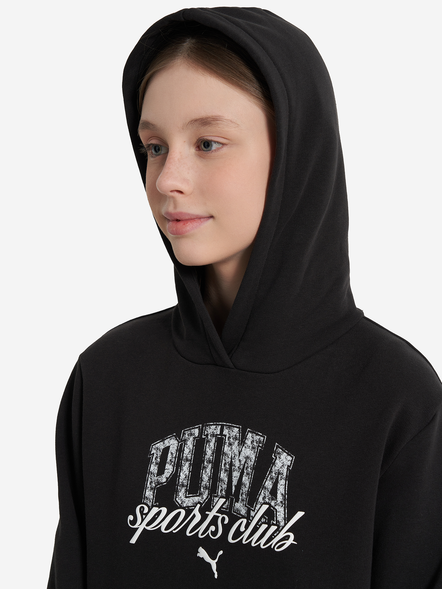 фото Худи для девочек puma classic, черный