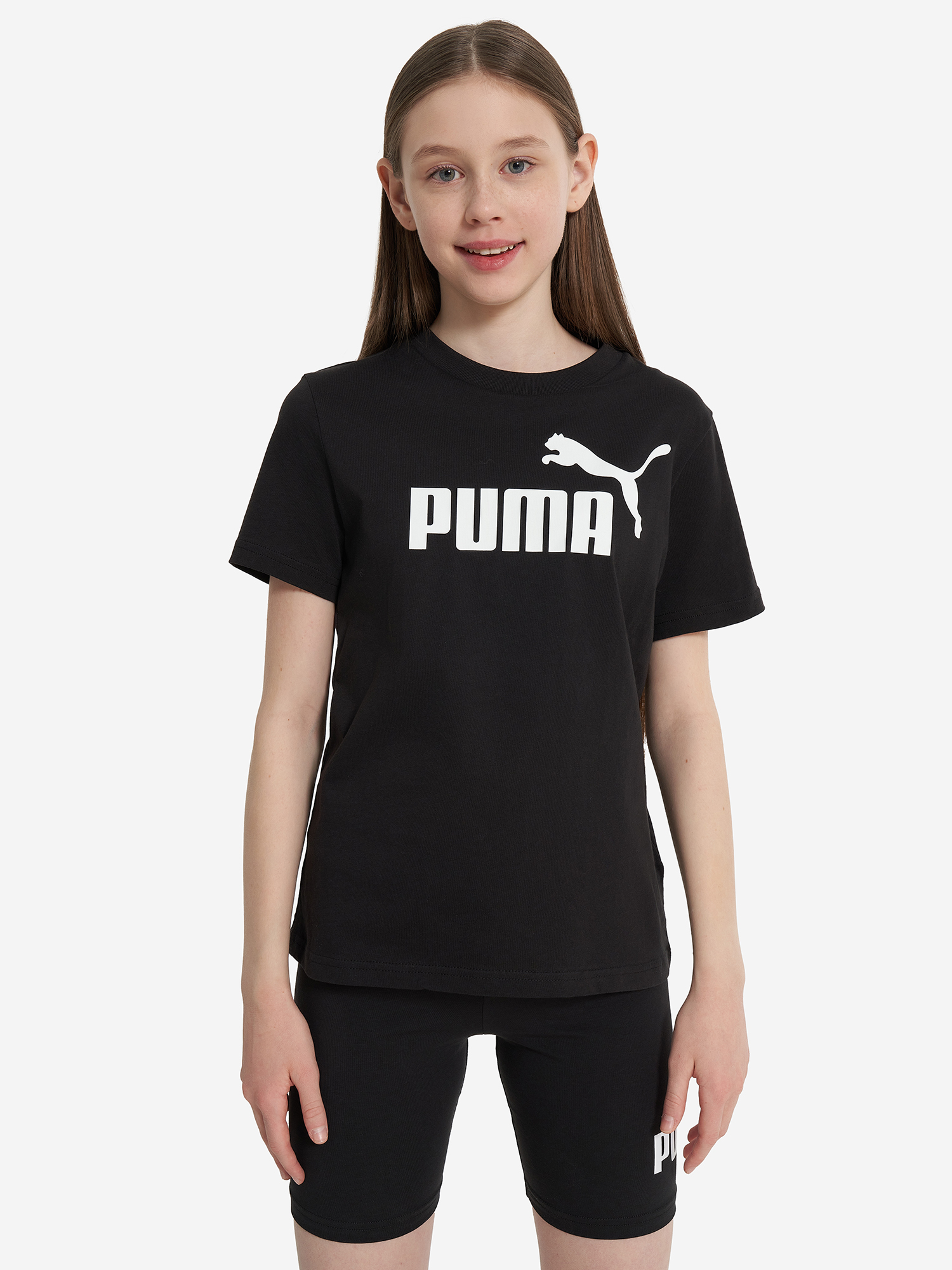 фото Футболка для девочек puma no. 1 logo, черный