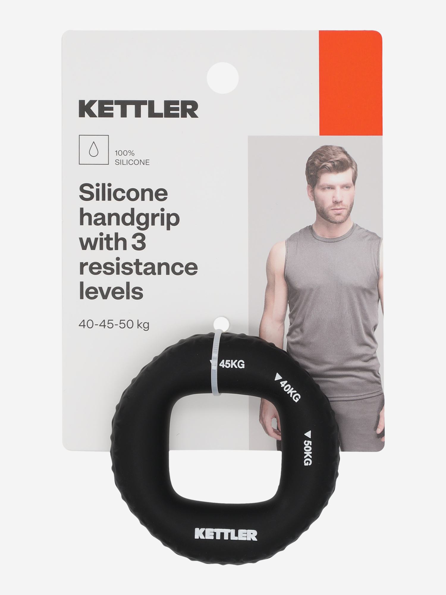 фото Эспандер кистевой kettler, 40-45-50 кг, черный