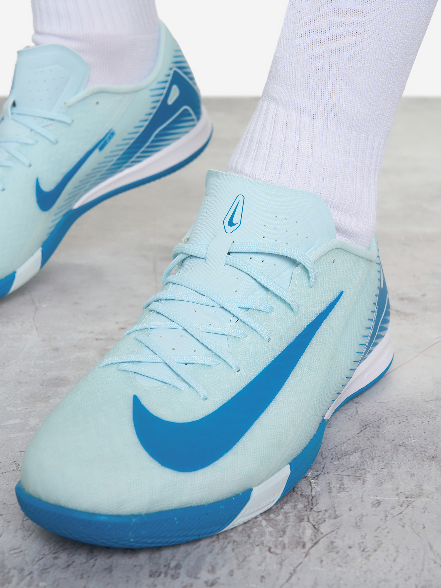 фото Бутсы мужские nike zoom vapor 16 academy ic, голубой
