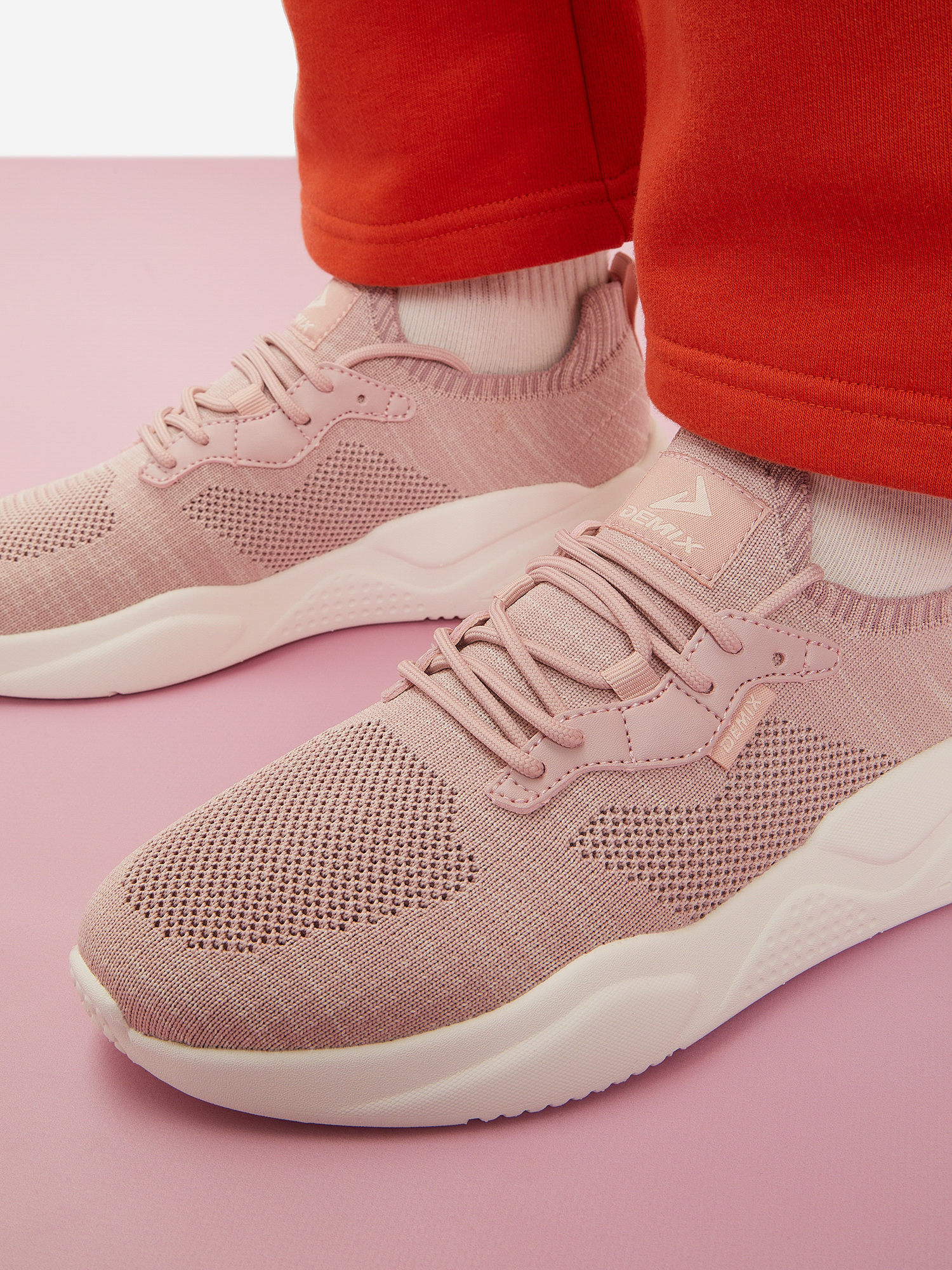 фото Кроссовки женские demix sprinter vibe knit, розовый