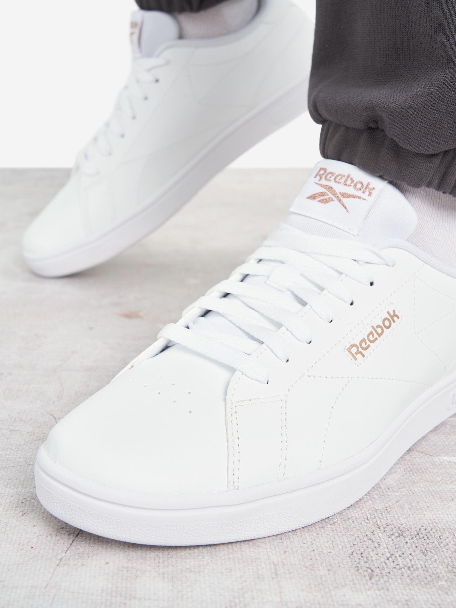 фото Кеды женские reebok court clean, белый