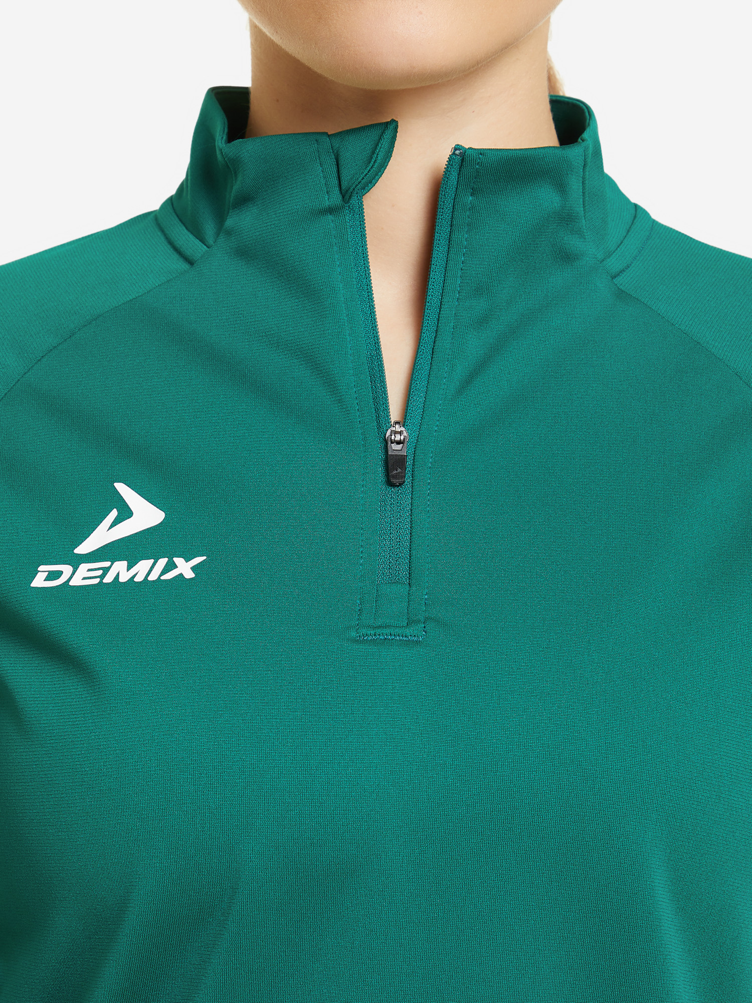 фото Джемпер футбольный женский demix midfielder, зеленый