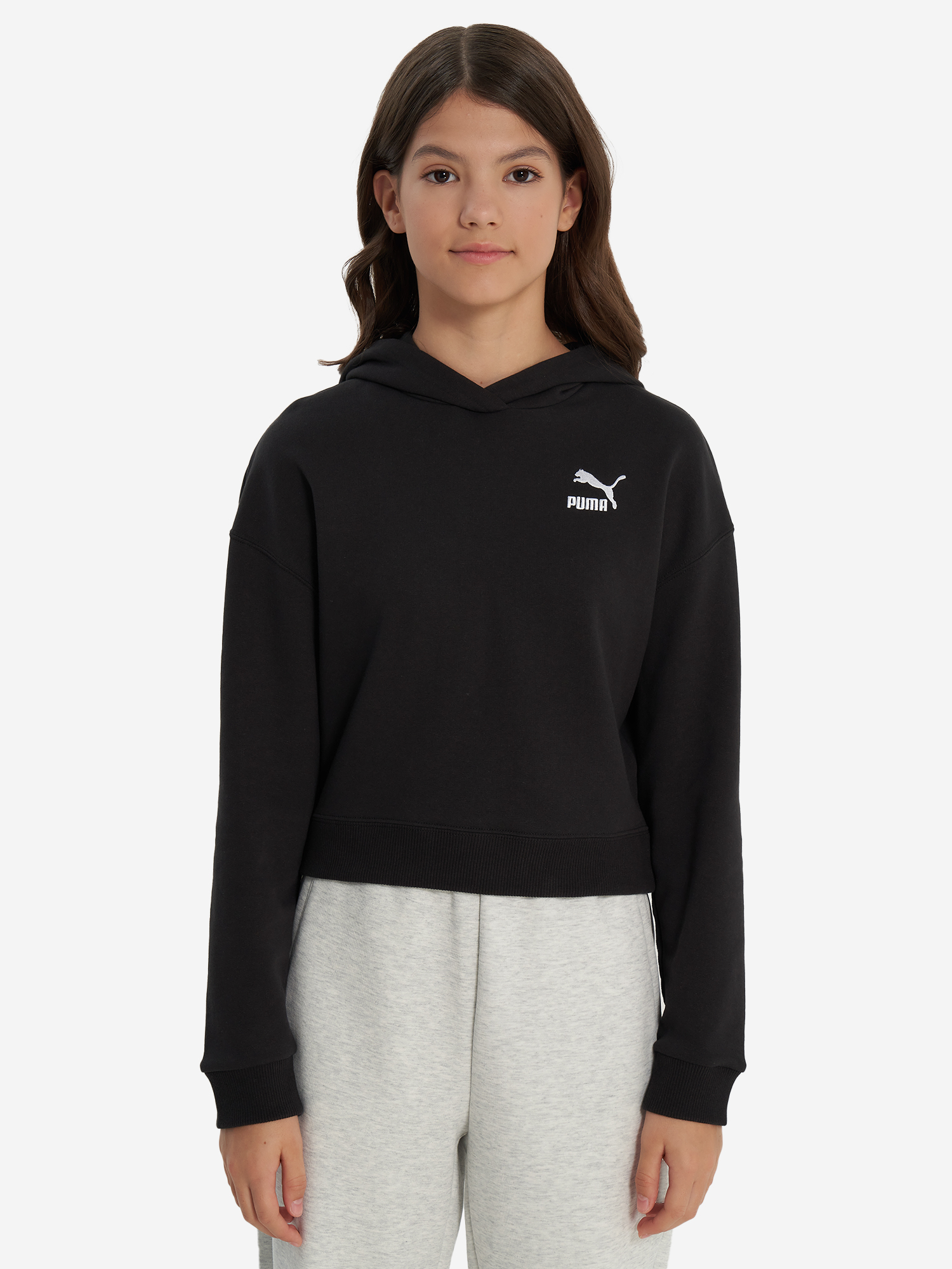 фото Худи для девочек puma better classic, черный