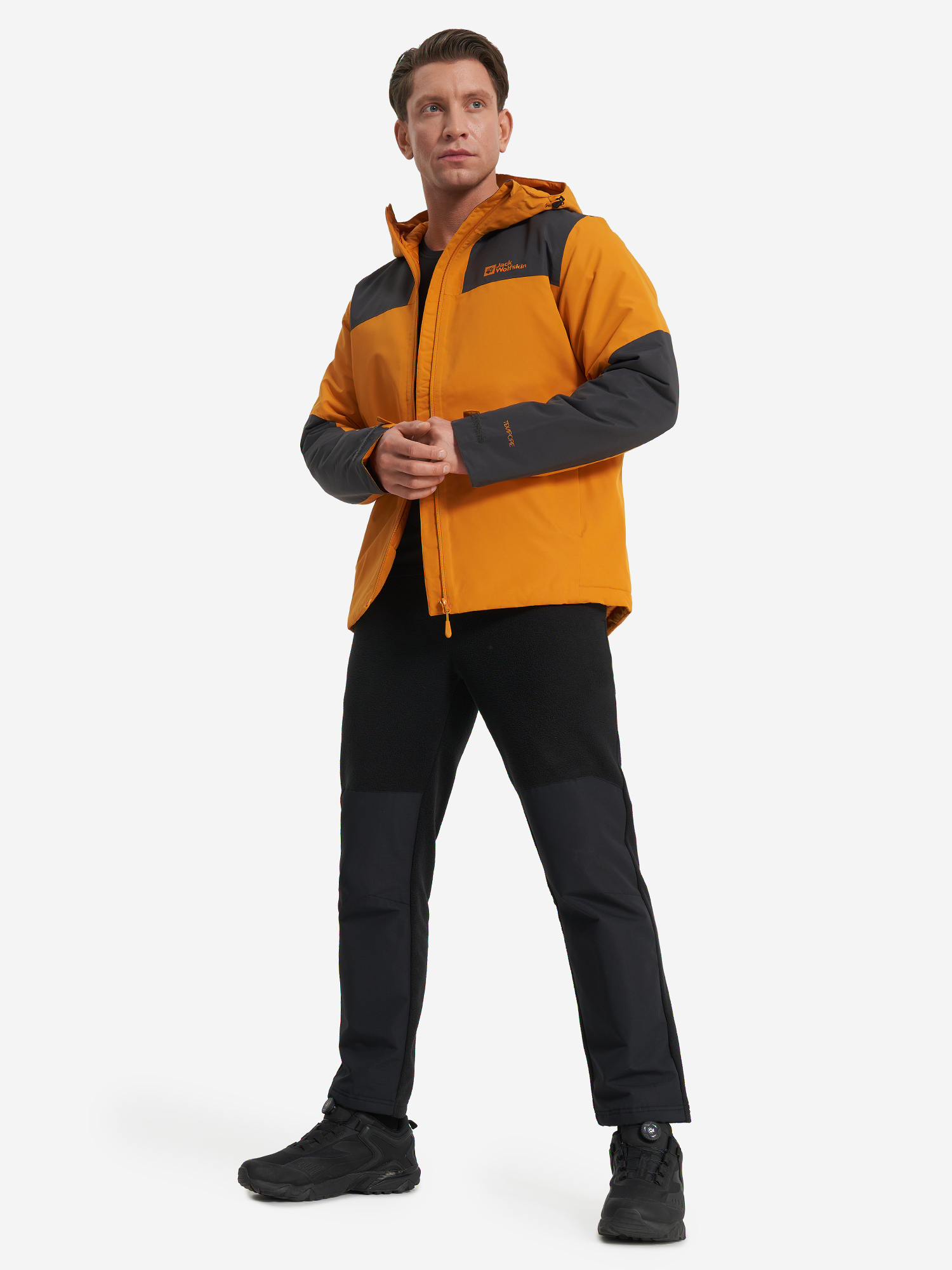 фото Куртка утепленная мужская jack wolfskin jasper, оранжевый