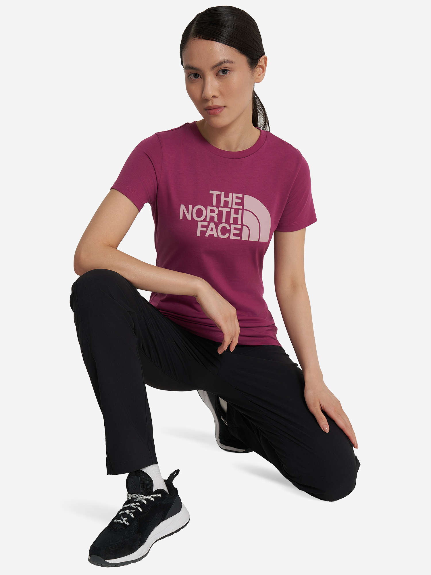фото Футболка женская the north face easy, розовый