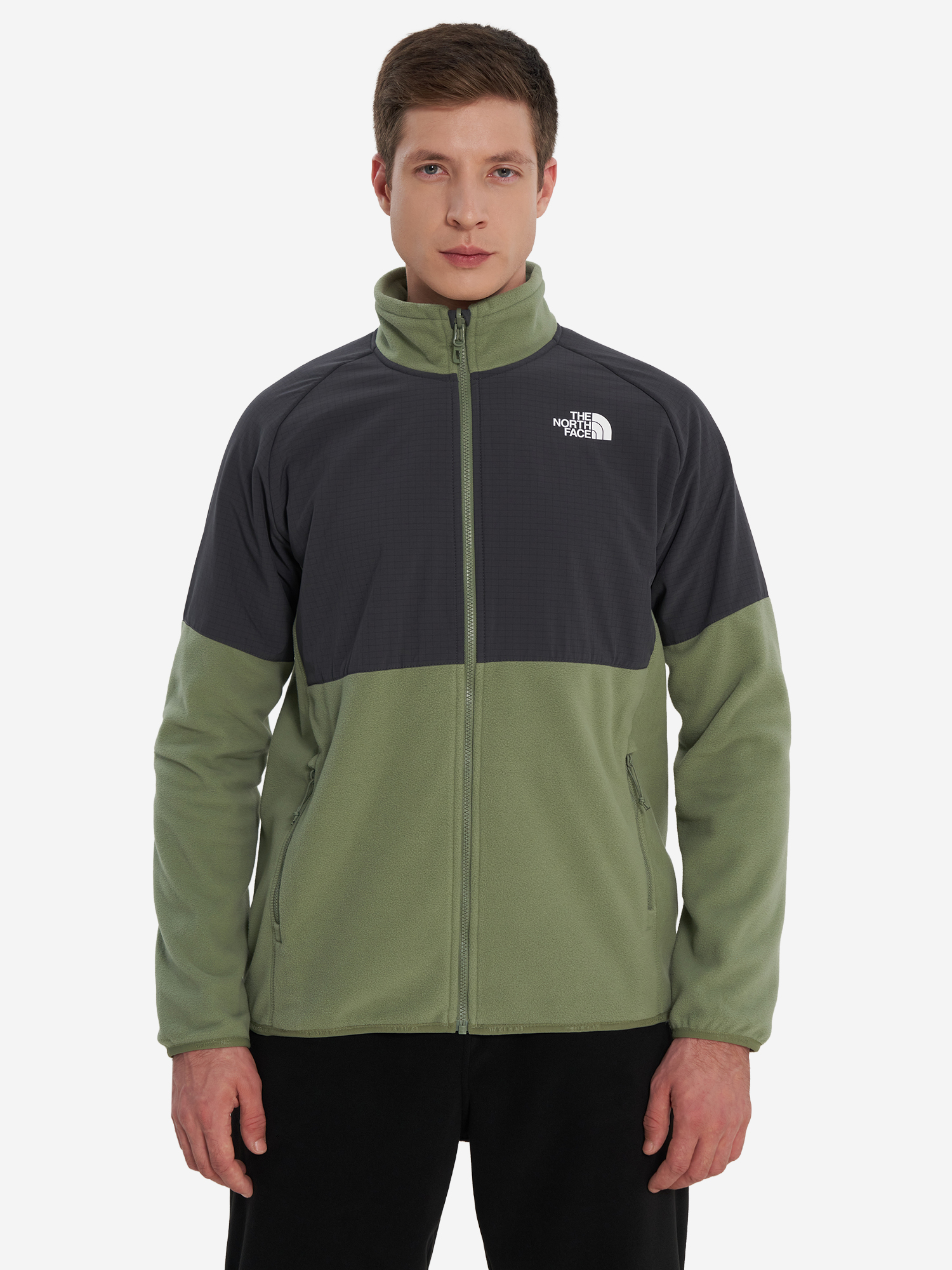 фото Толстовка мужская the north face glacier heavyweight, зеленый