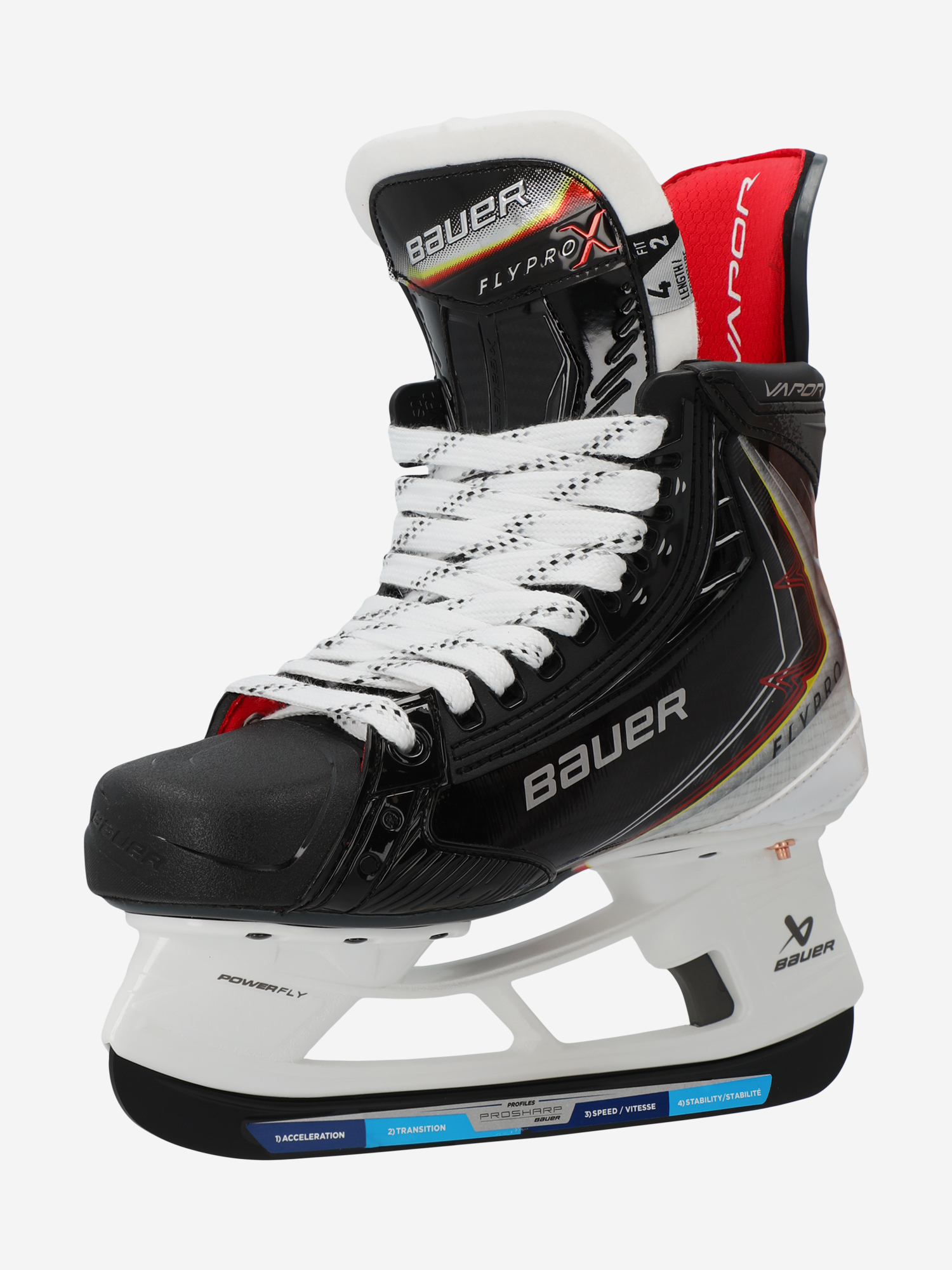 фото Коньки хоккейные детские bauer vapor flypro int fit2 + fly-x, черный