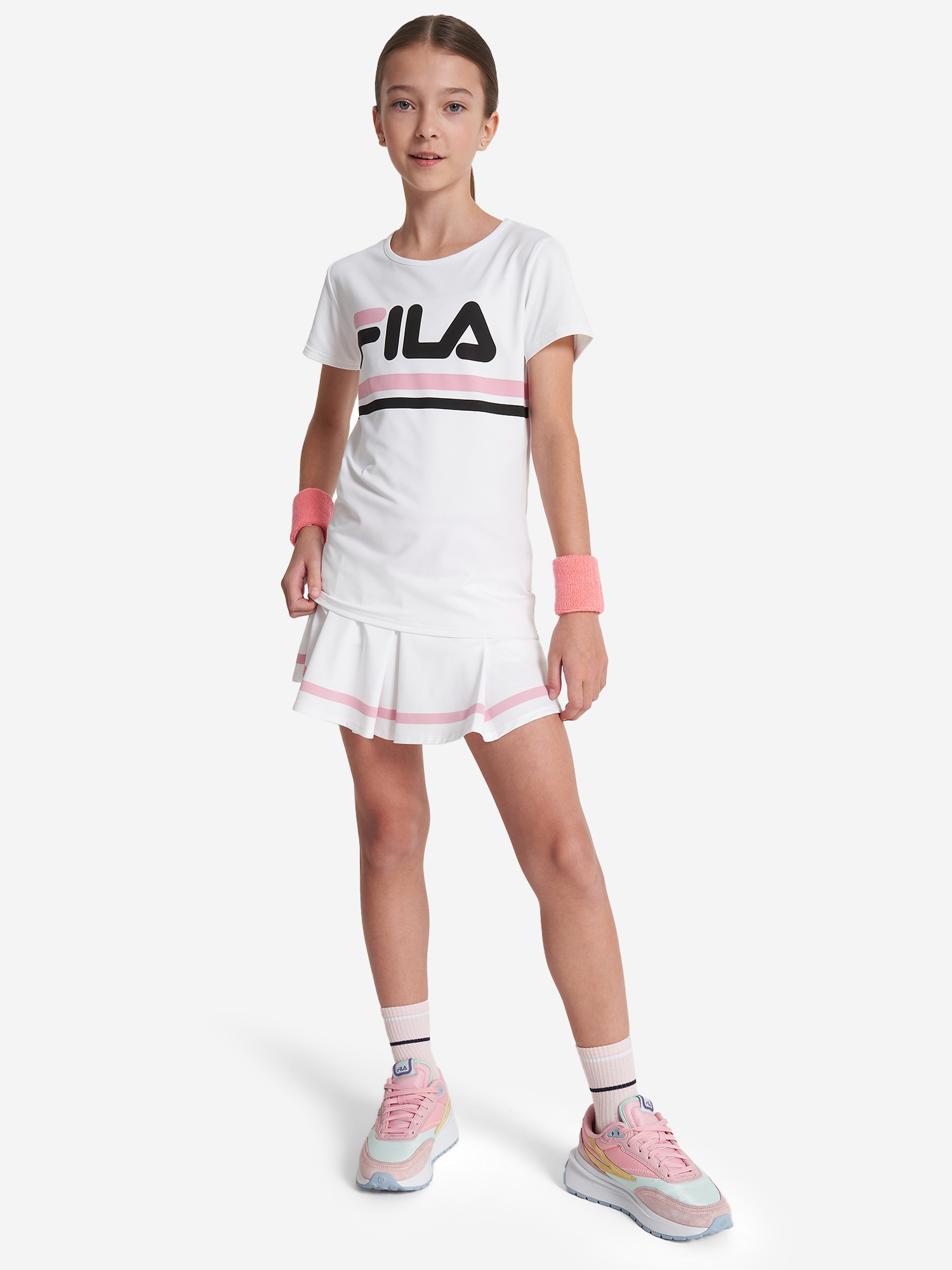 фото Юбка-шорты для девочек fila, белый