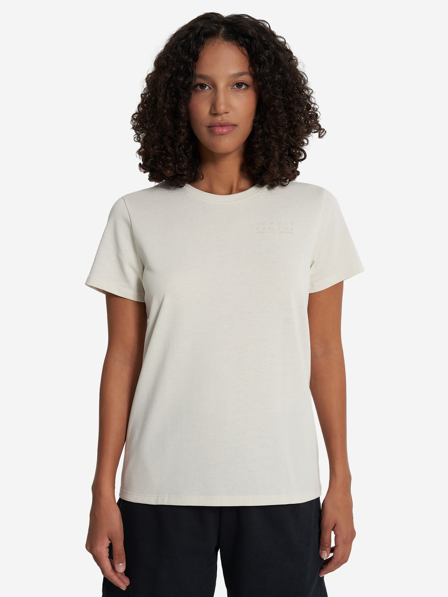 фото Футболка женская under armour branded core, бежевый