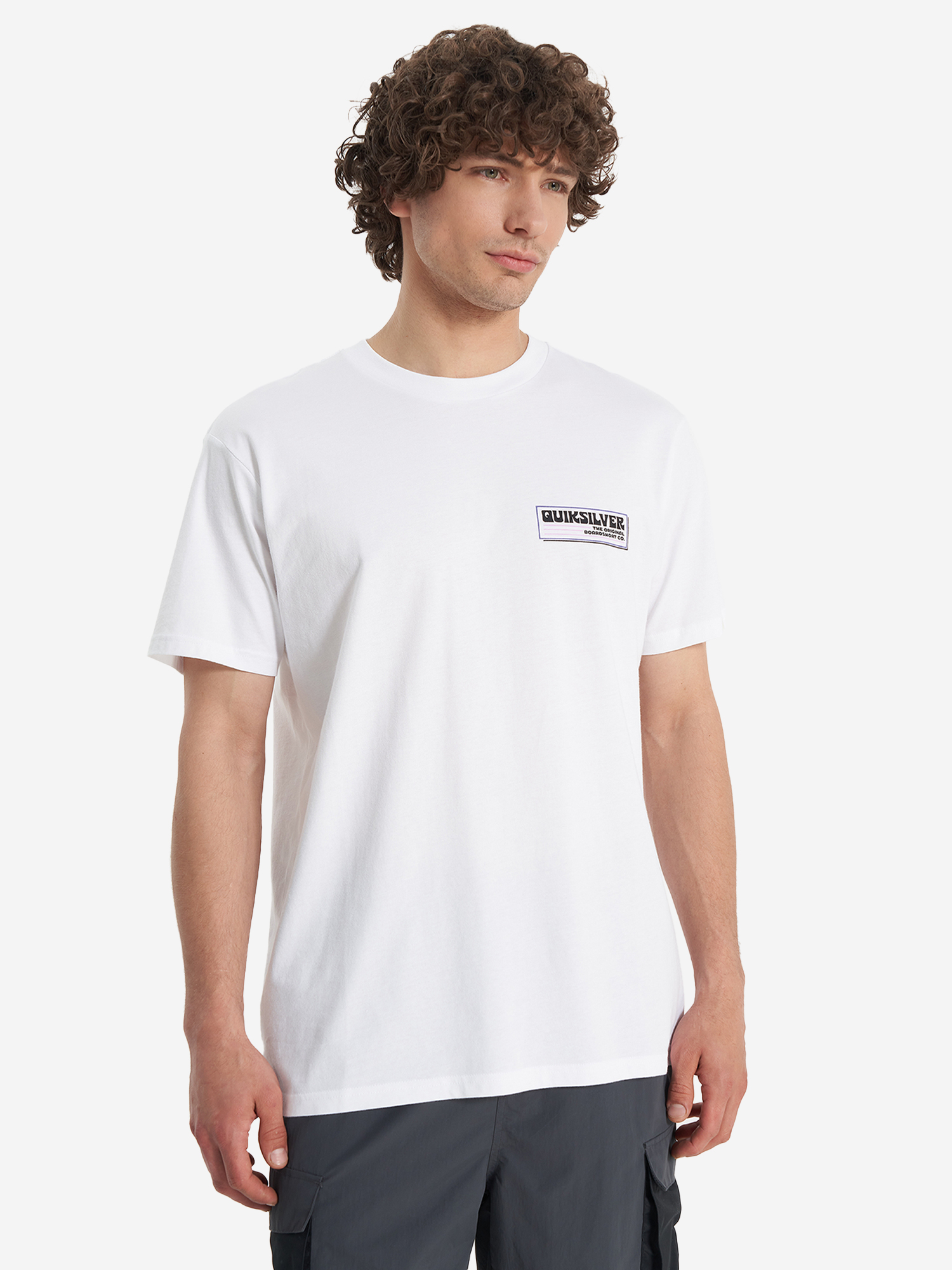 фото Футболка мужская quiksilver palm square, белый