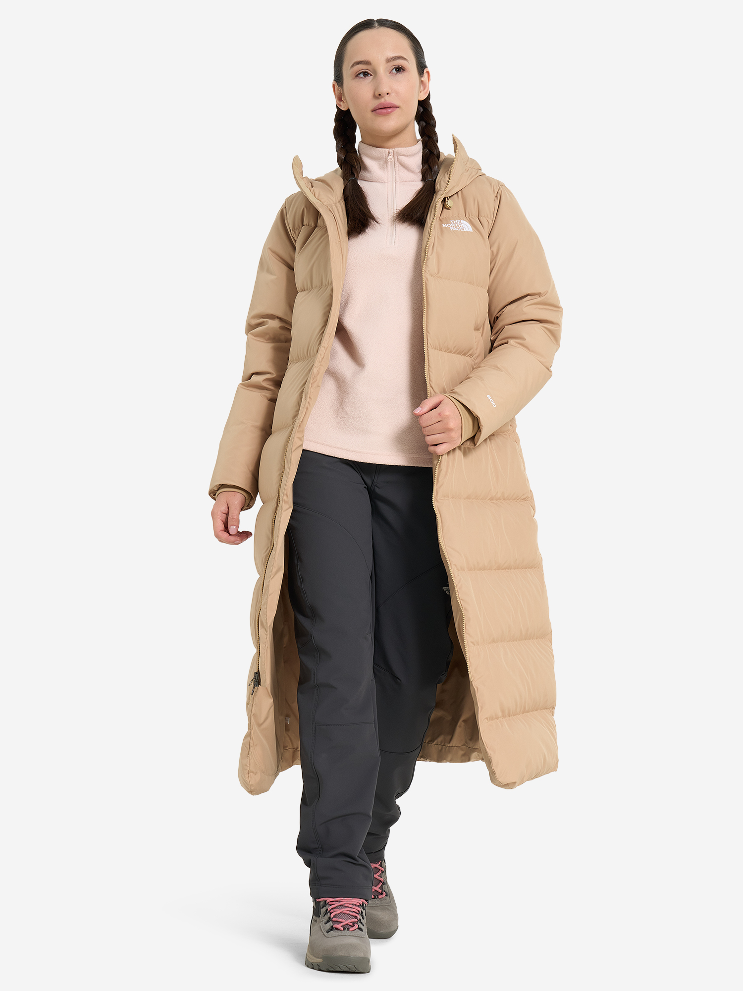 фото Пуховик женский the north face triple c, бежевый