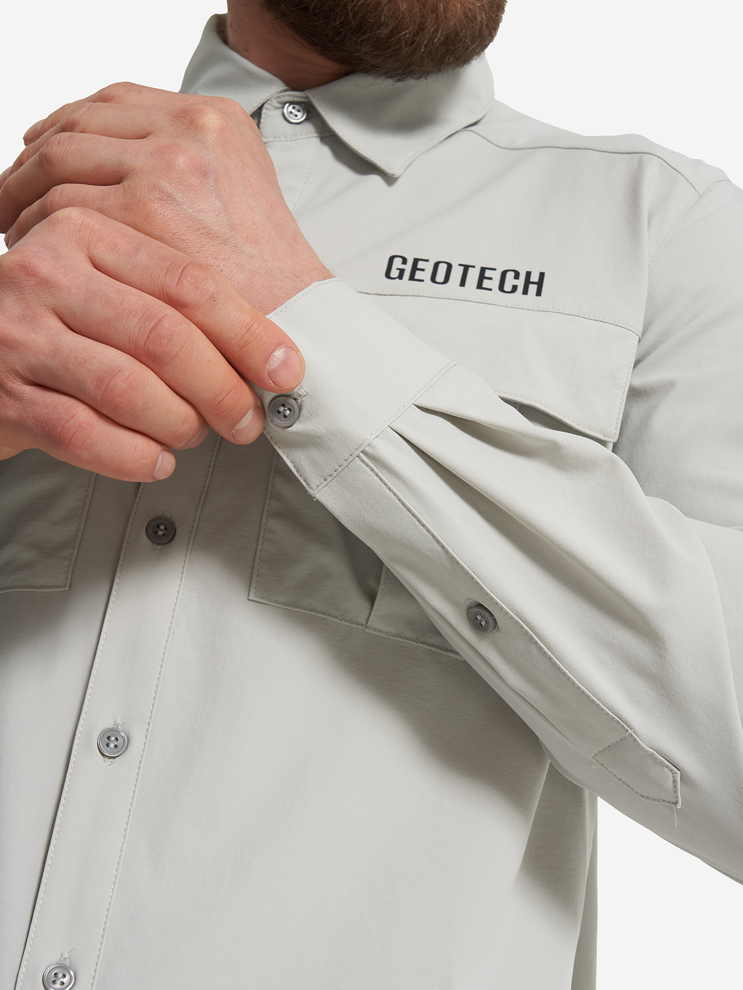 фото Рубашка мужская geotech, серый