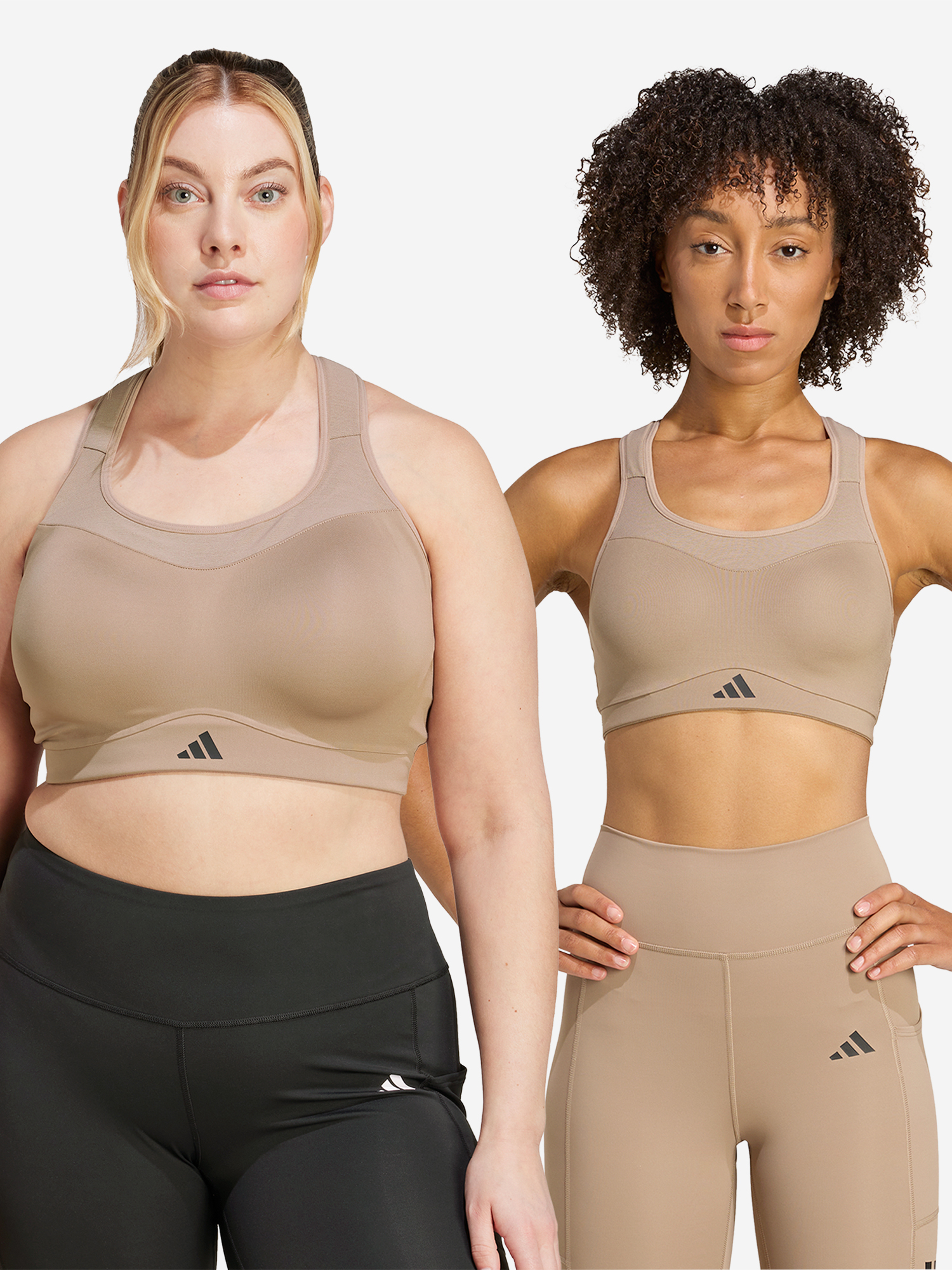 фото Топ бра спортивный adidas, коричневый