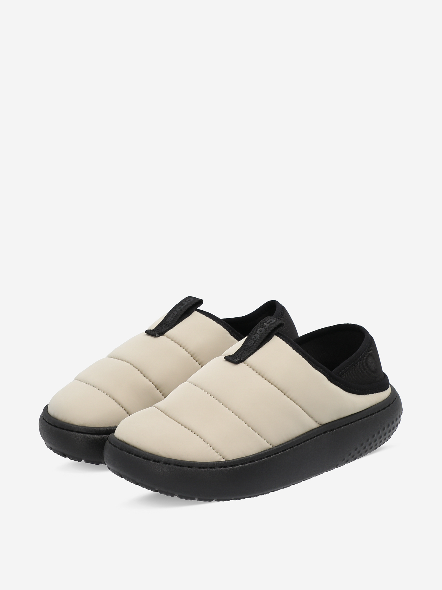 фото Полуботинки утепленные детские crocs classic puff moc k, серый