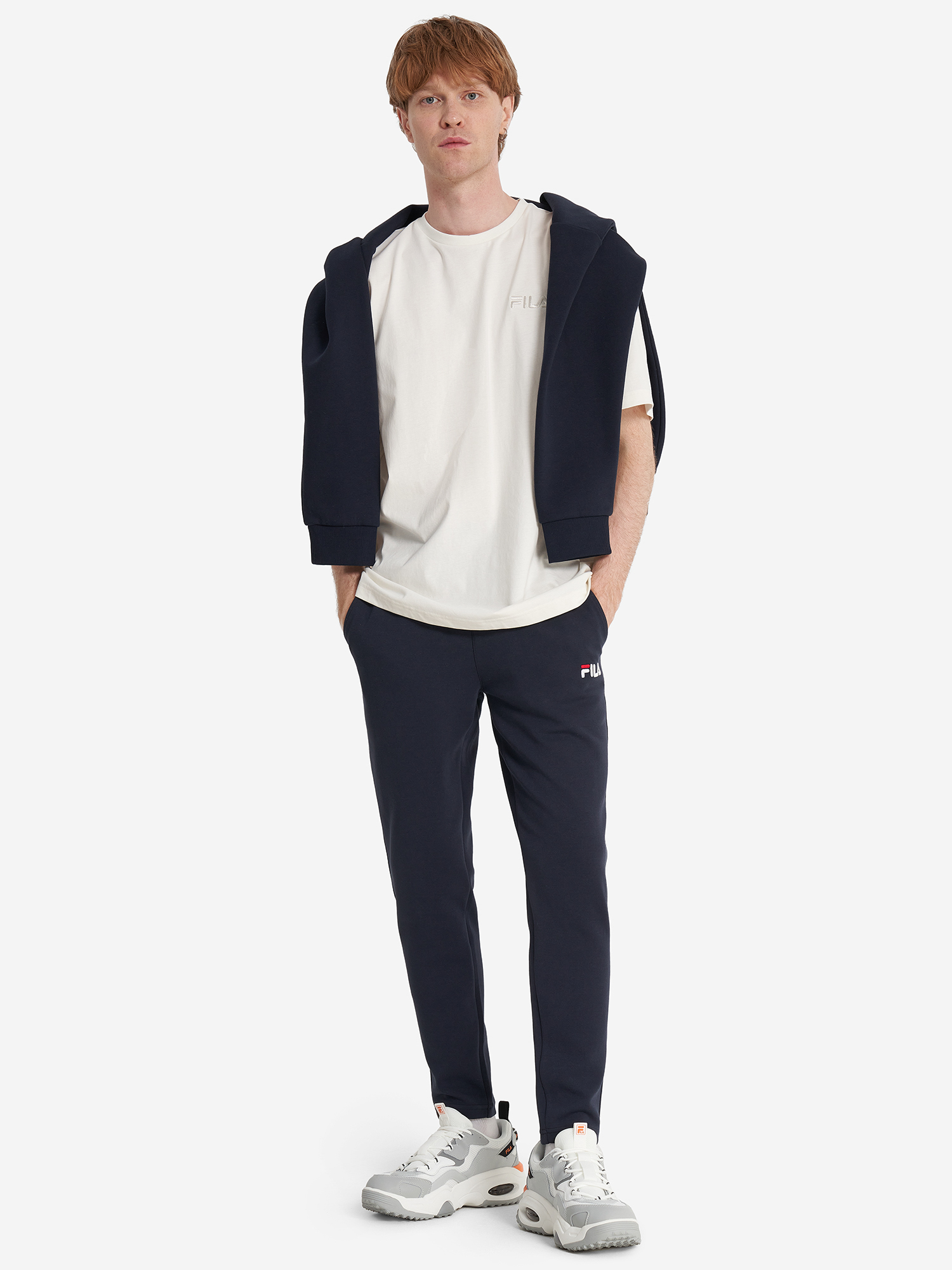 фото Футболка мужская fila essentials, бежевый