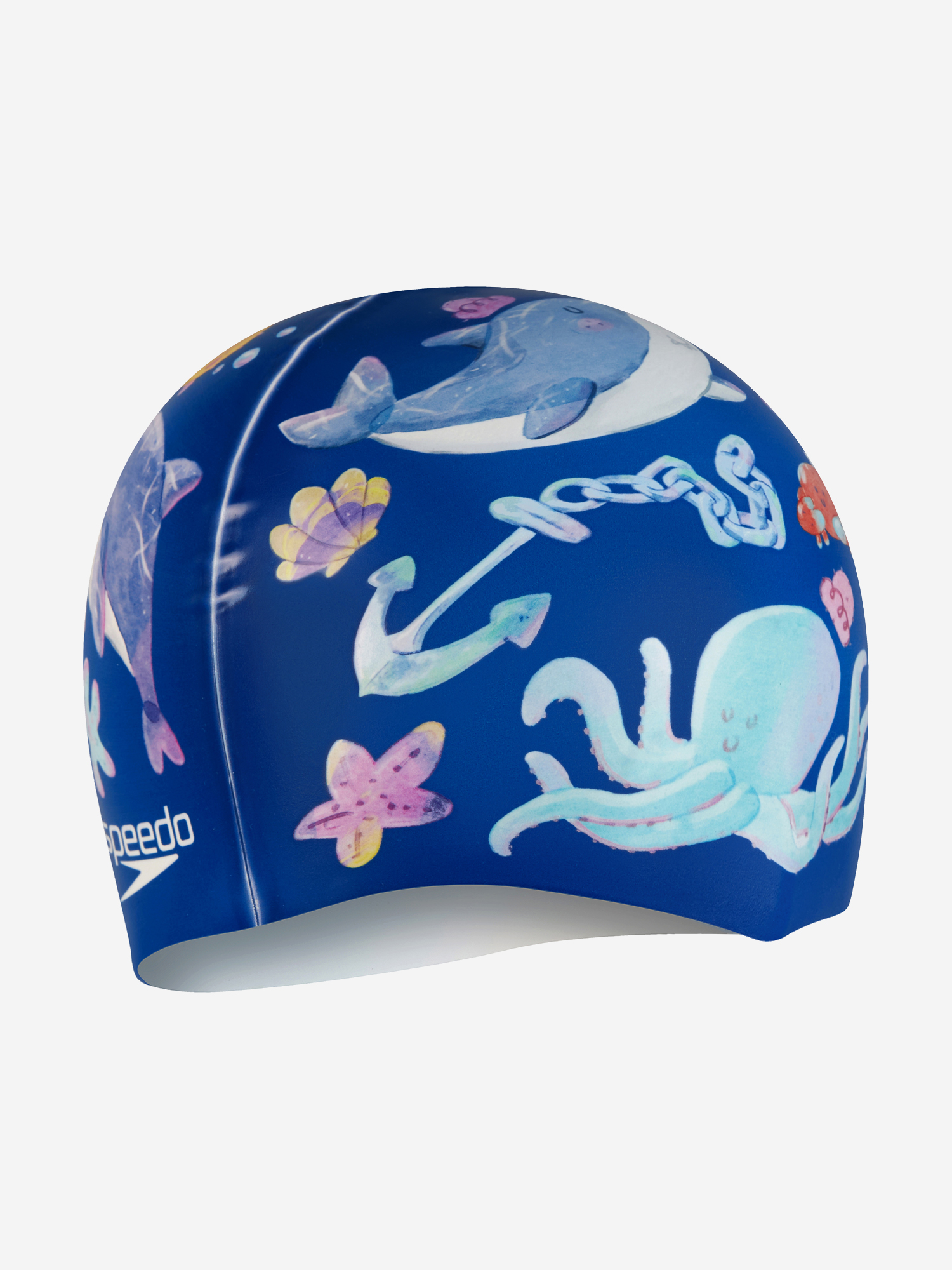 фото Шапочка для плавания детская speedo digital printed, синий