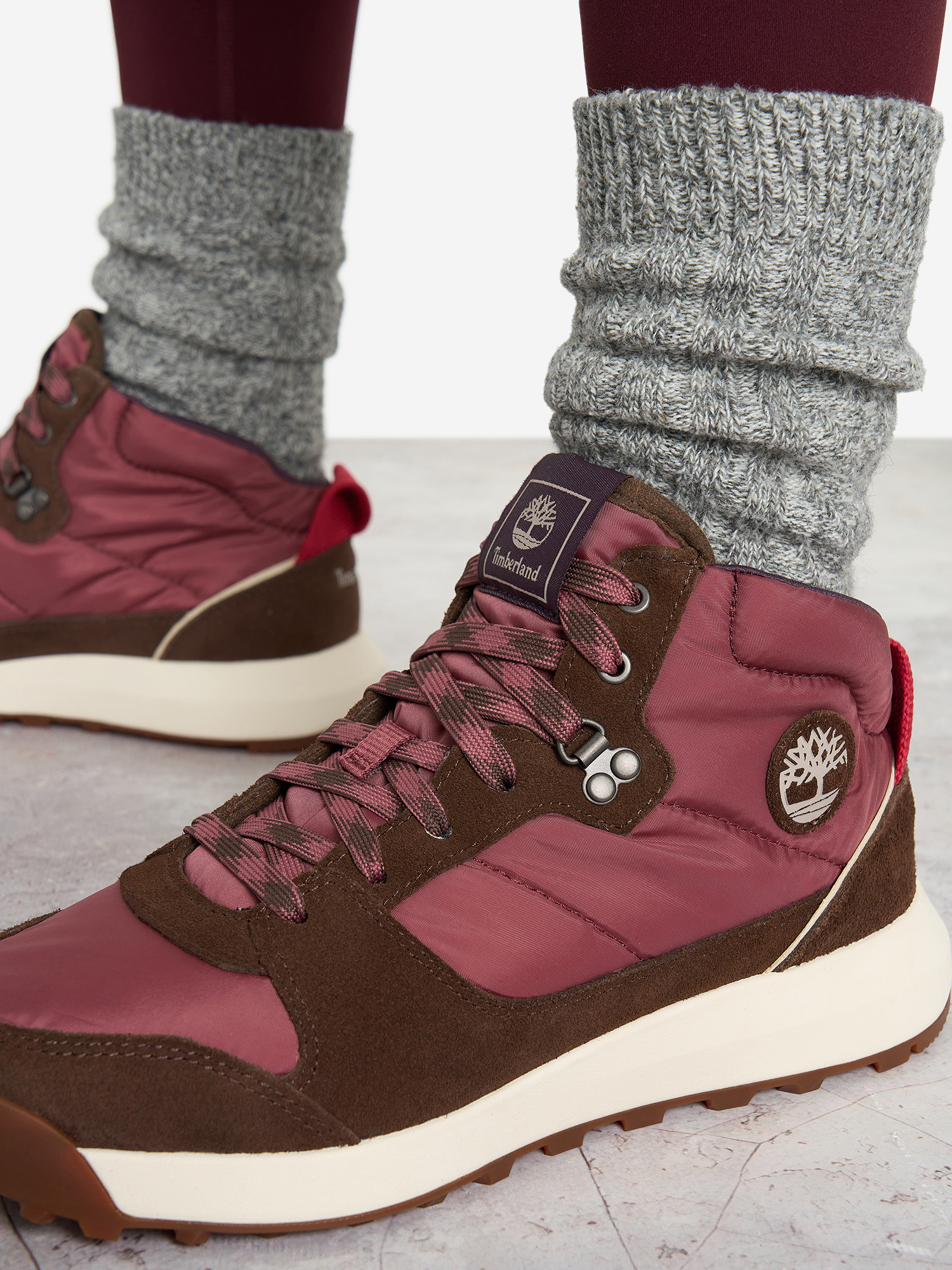 фото Ботинки женские timberland retro swift, красный