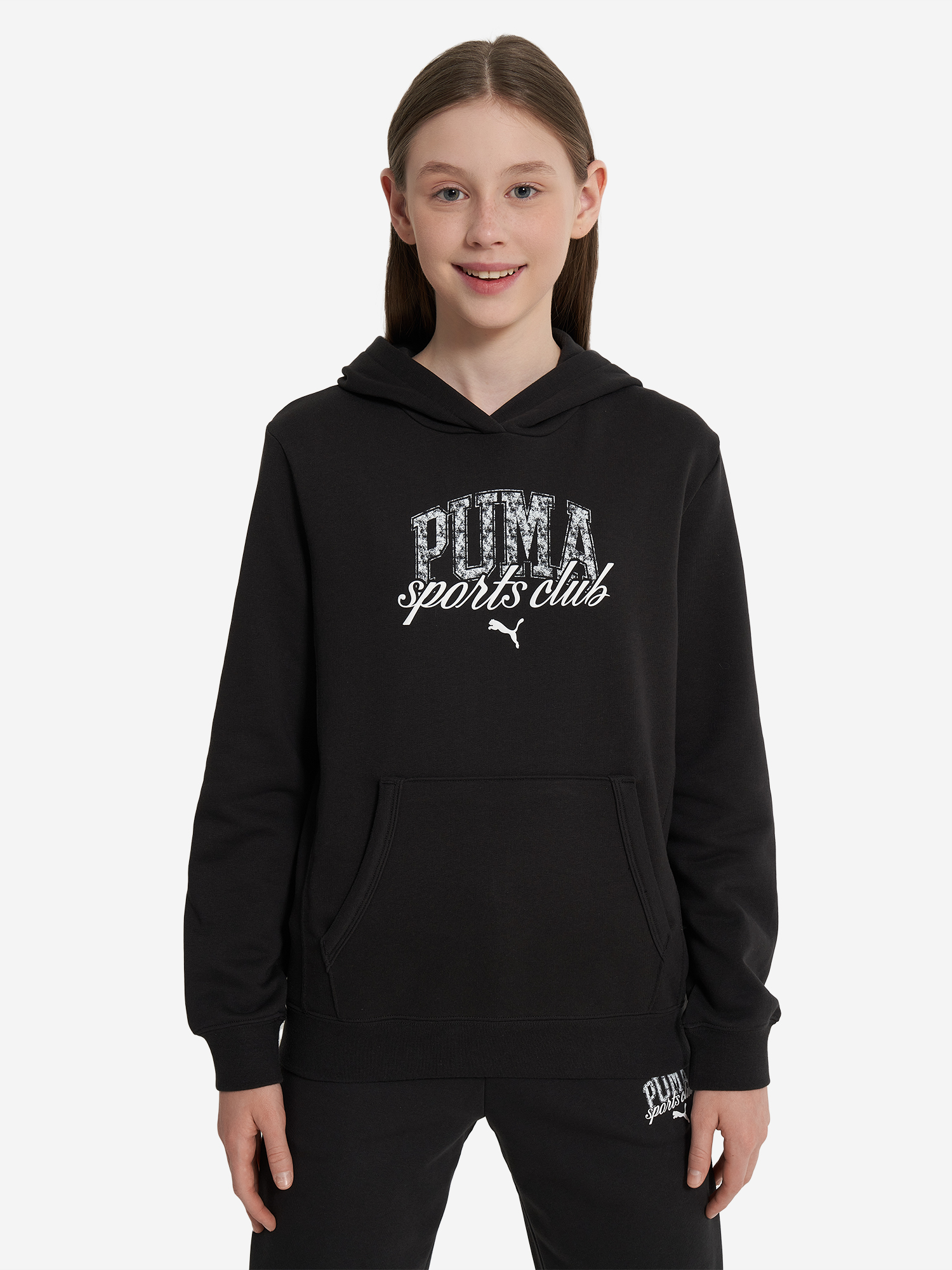фото Худи для девочек puma classic, черный
