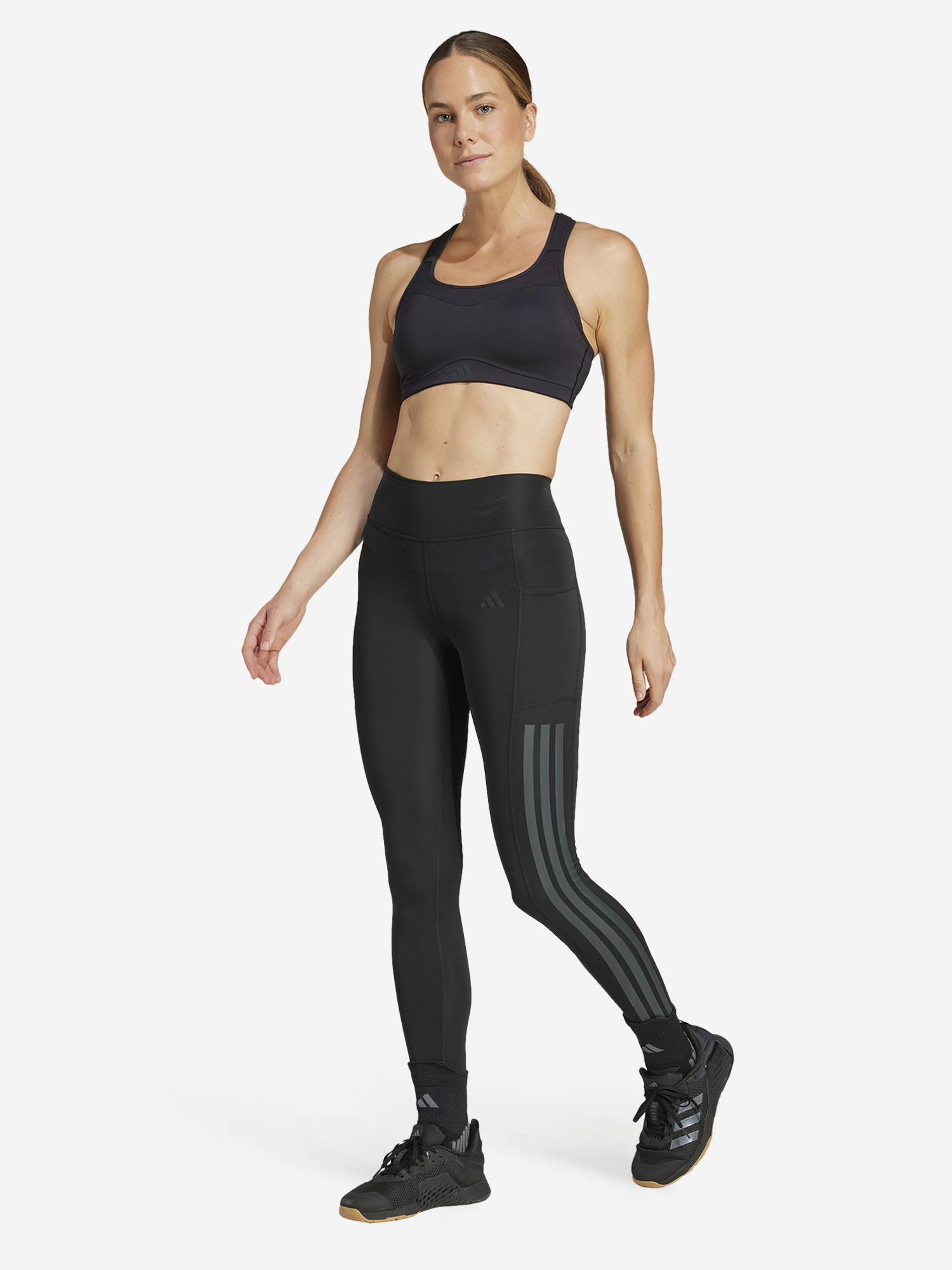 фото Топ бра спортивный adidas, черный