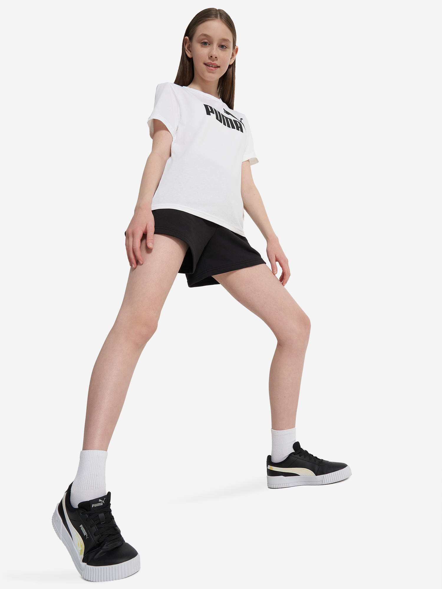 фото Футболка для девочек puma no. 1 logo, белый
