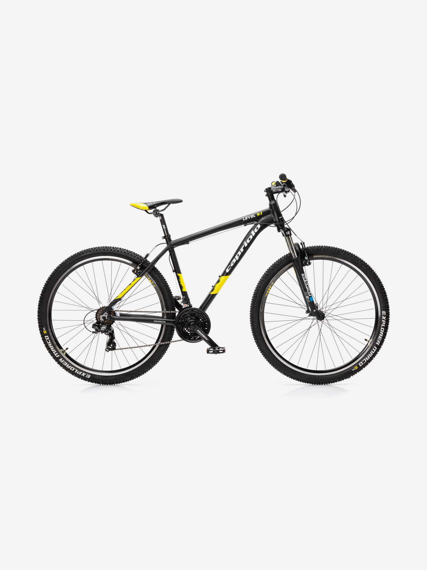 Велосипед CAPRIOLO MTB LEVEL 9.1 (3 X 7), рама алюминий , колёса 29'' (чёрный (матовый) - жёлтый), Черный
Велосипед CAPRIOLO MTB LEVEL 9.1 (3 X 7), рама алюминий , колёса 29'' (чёрный (матовый) - жёлтый), Черный