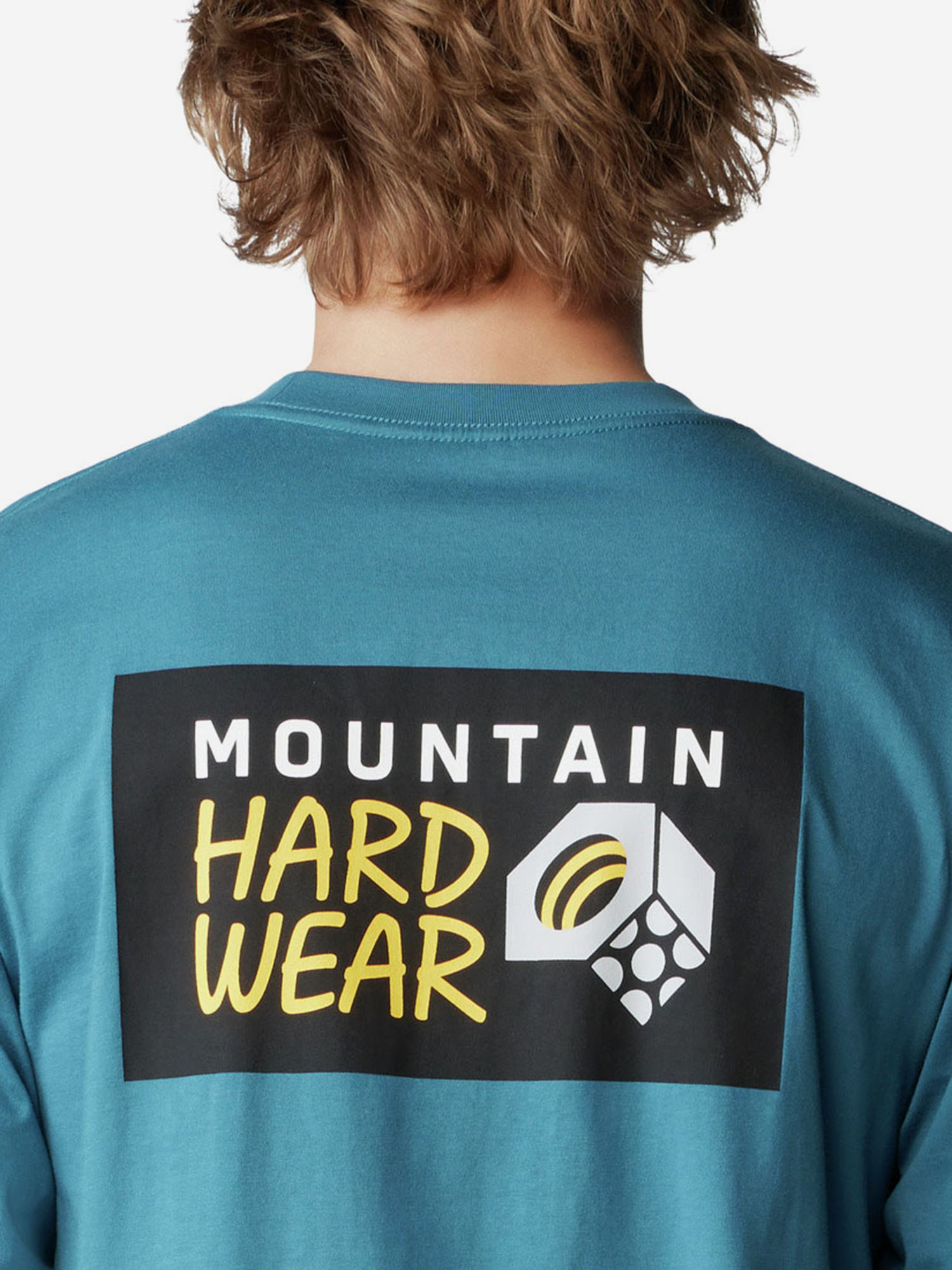фото Лонгслив мужской mountain hardwear box logo, голубой