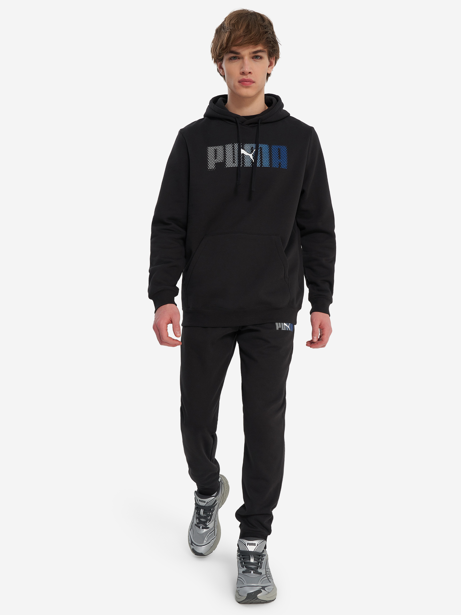 фото Худи мужское puma ess logo lab, черный