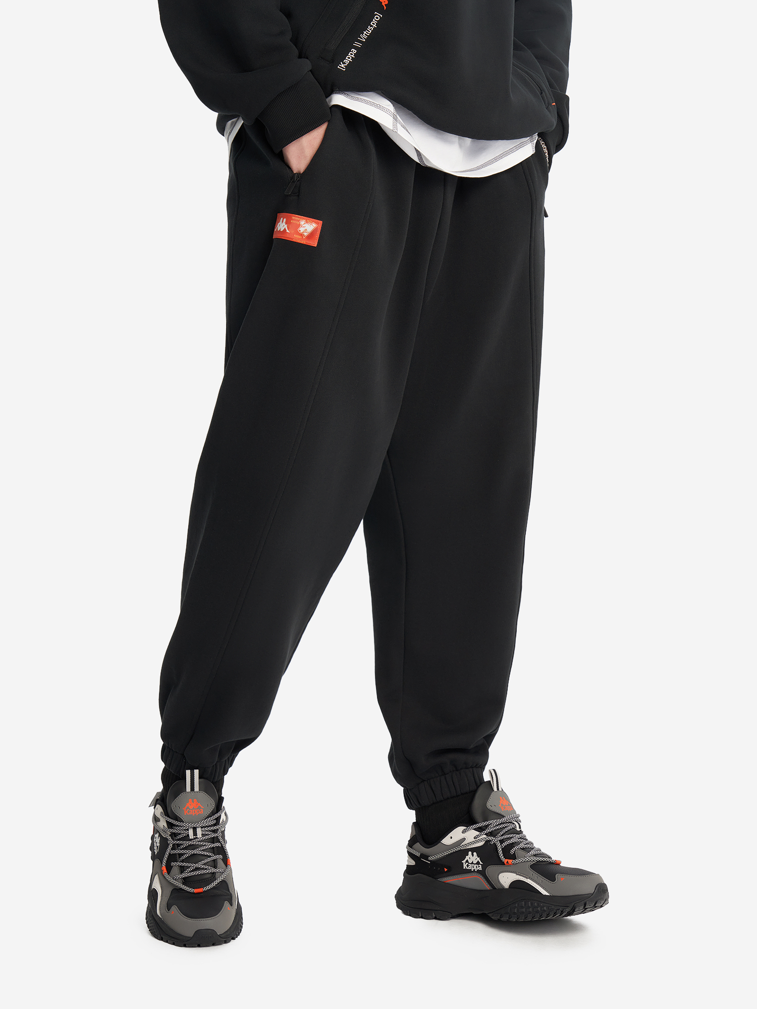 фото Брюки kappa x virtus.pro, черный