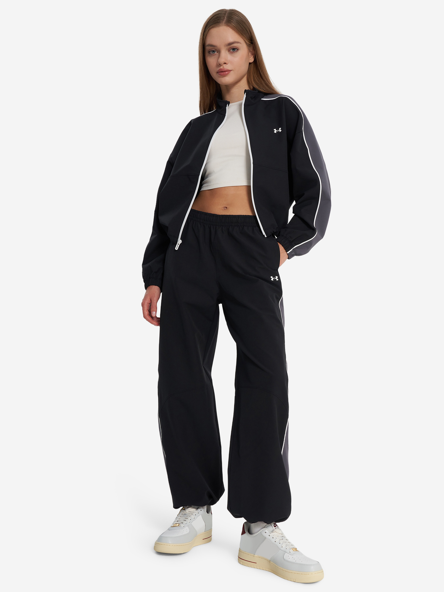 фото Брюки женские under armour rival, черный