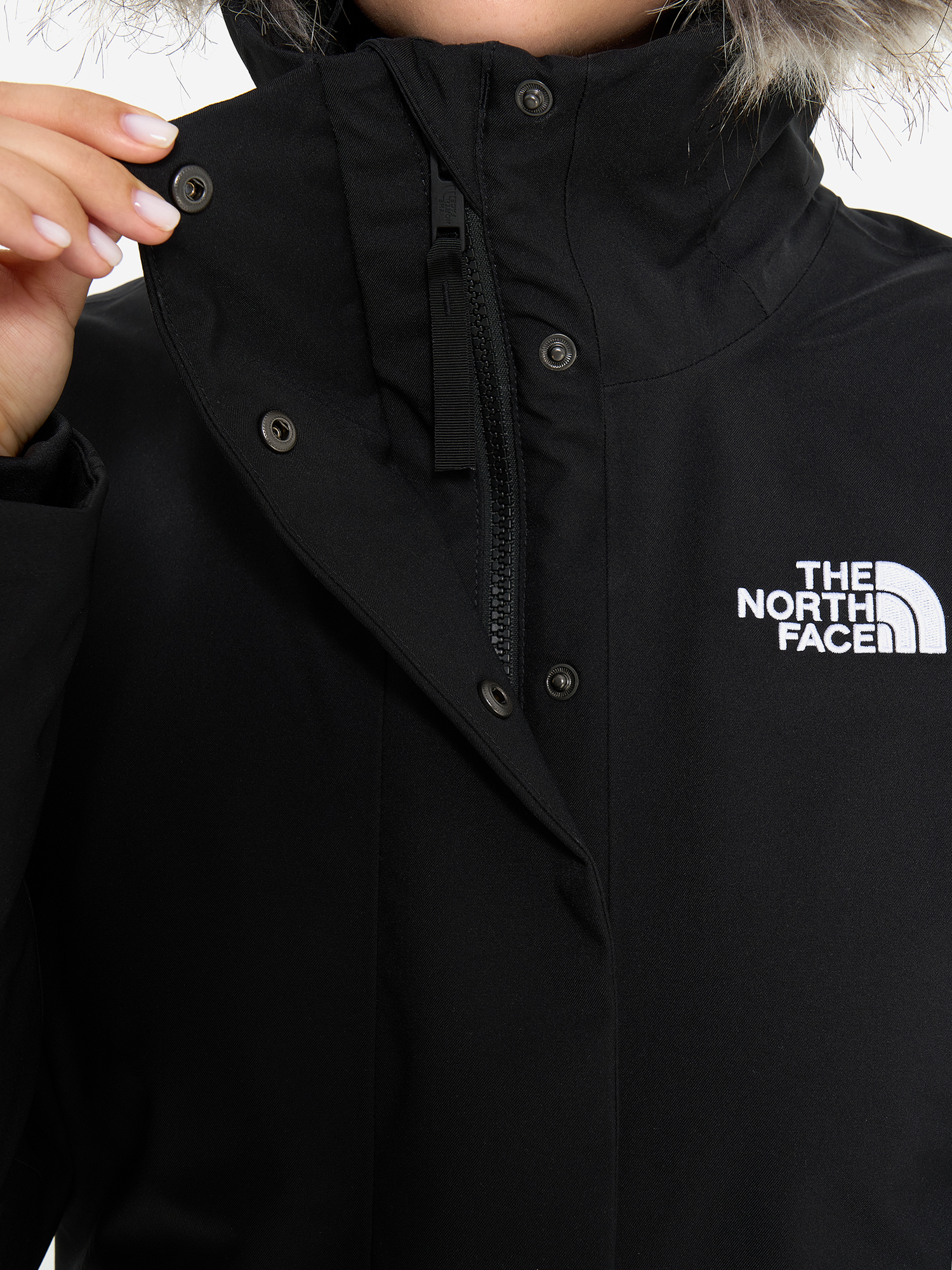 фото Пуховик женский the north face arctic, черный