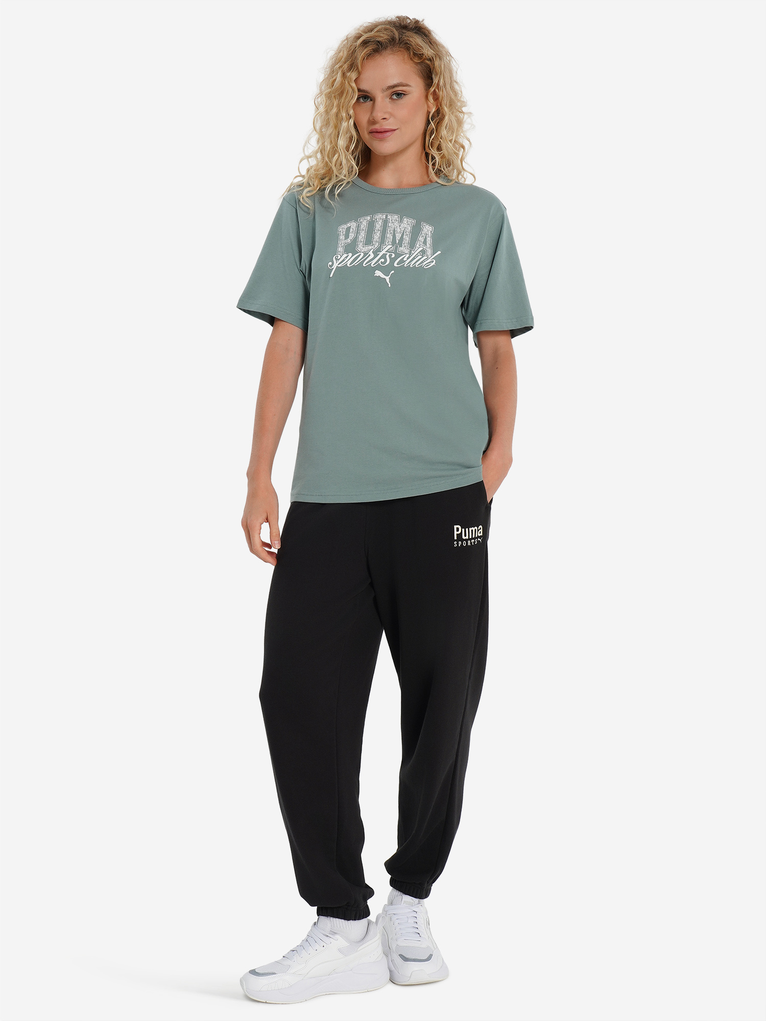 фото Футболка женская puma class, зеленый