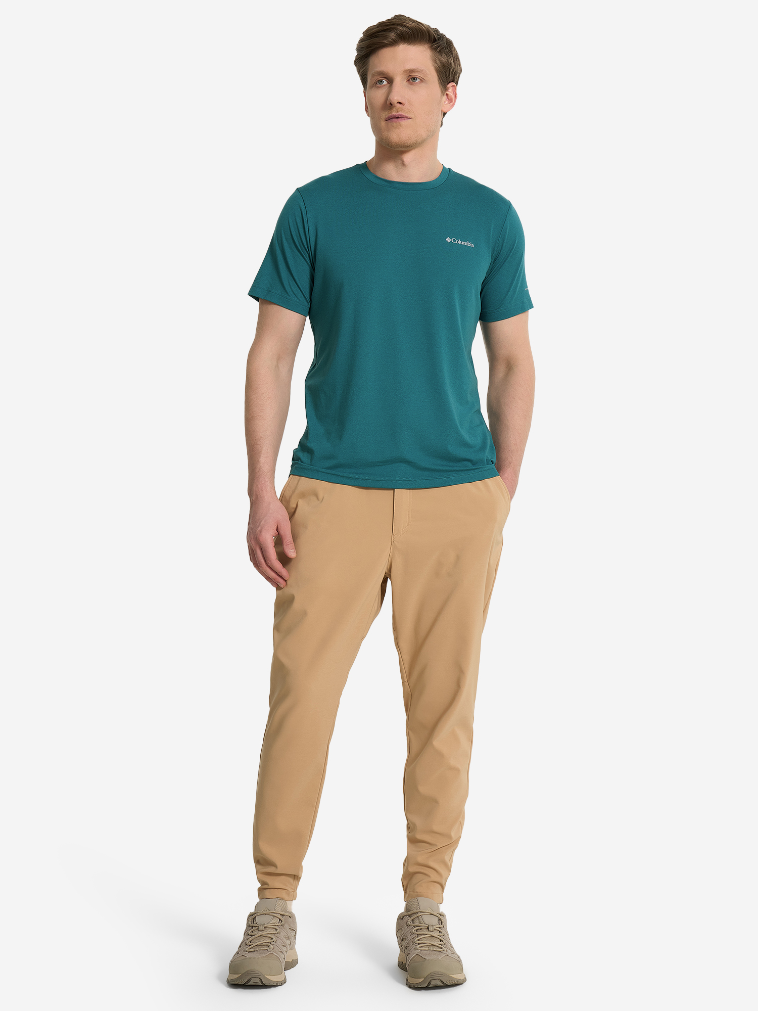 фото Брюки мужские columbia sage peak tapered chino pant, бежевый